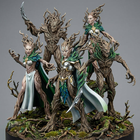 Miniatura Druadas del Bosque Elfos Silvanos resina 32mm sin pintar - Drakholm