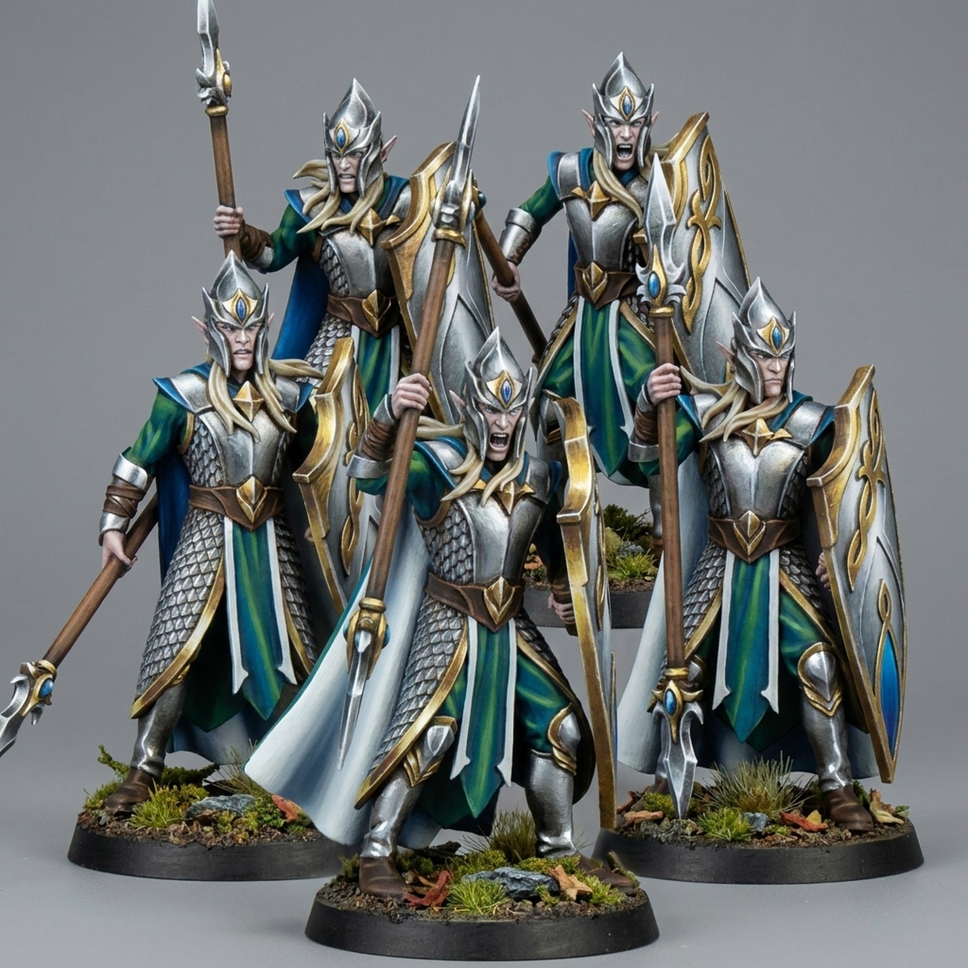 Miniatura Milicia del Bosque Elfos Silvanos resina 32mm sin pintar - Drakholm