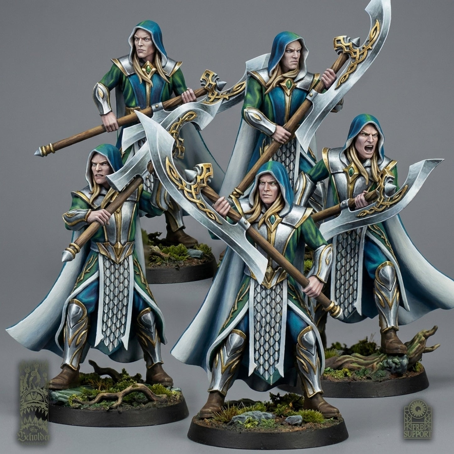 Miniatura Vengadores del Claro Elfos Silvanos resina 32mm sin pintar - Drakholm