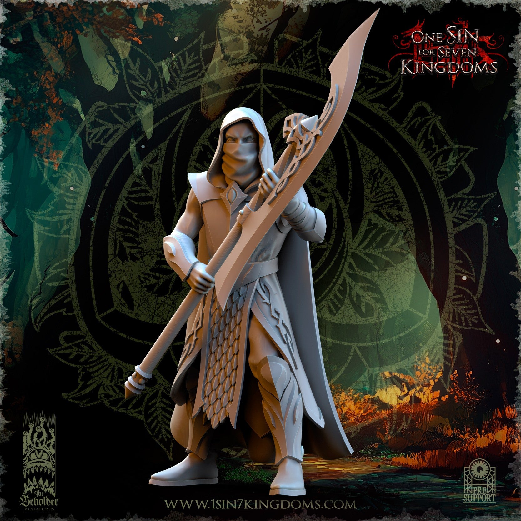 Miniatura Vengadores del Claro Elfos Silvanos resina 32mm sin pintar - Drakholm