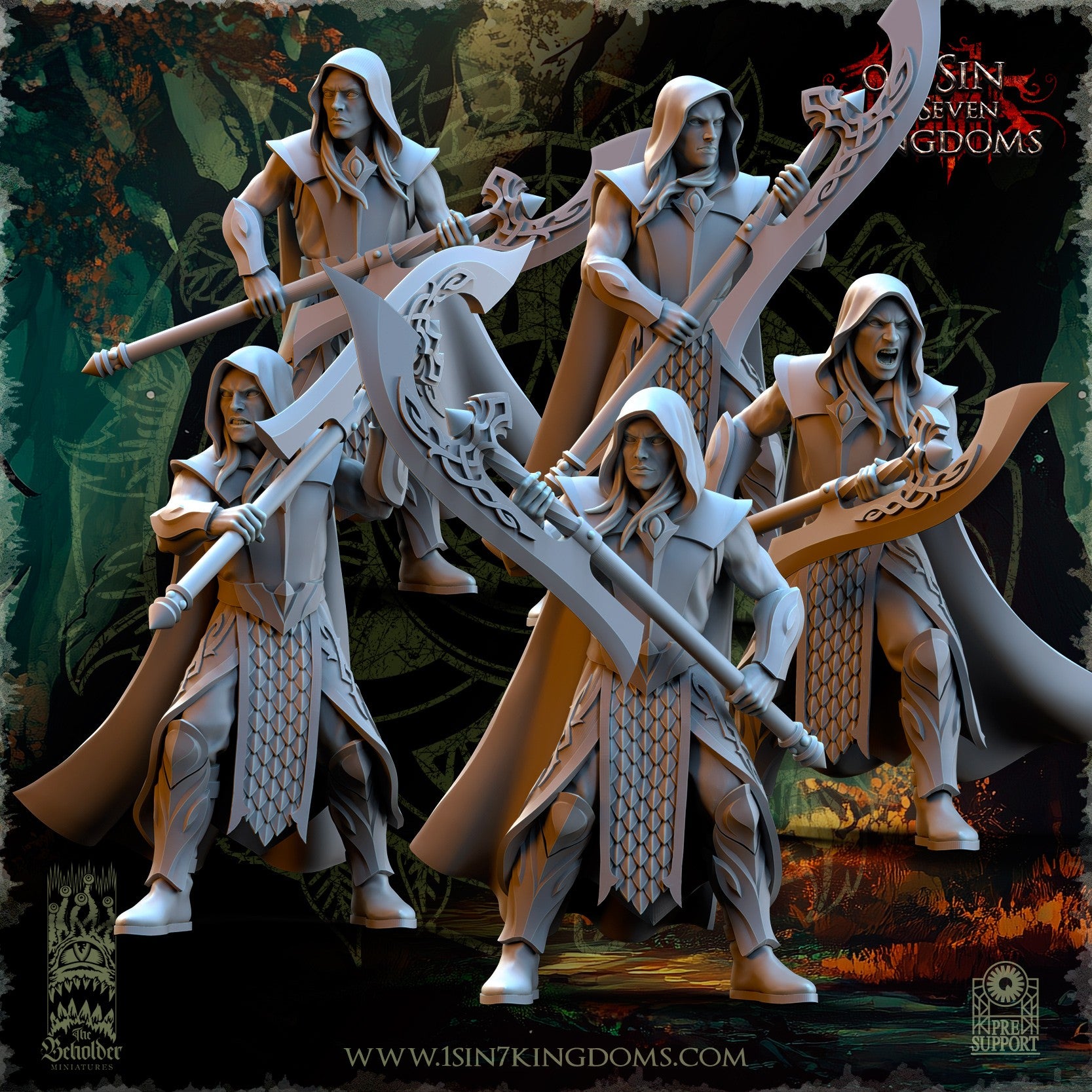 Miniatura Vengadores del Claro Elfos Silvanos resina 32mm sin pintar - Drakholm