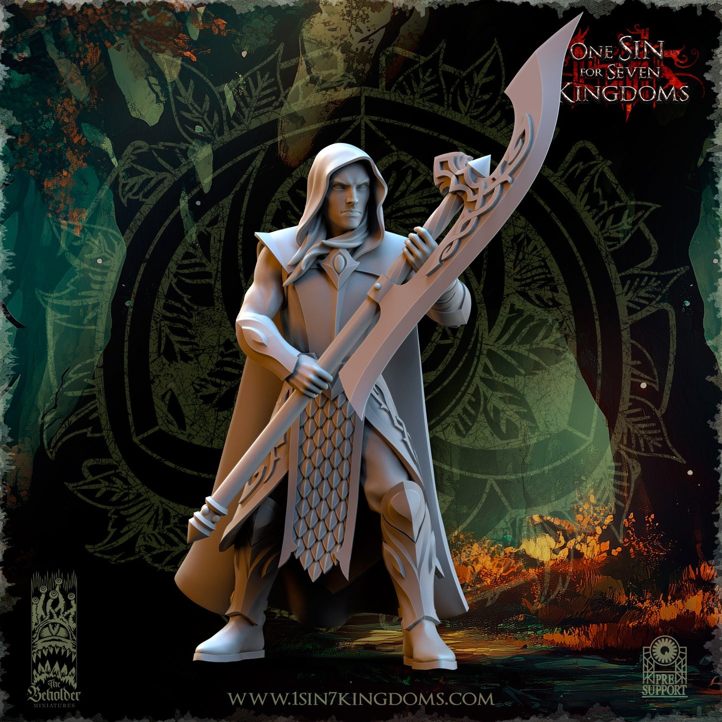 Miniatura Vengadores del Claro Elfos Silvanos resina 32mm sin pintar - Drakholm