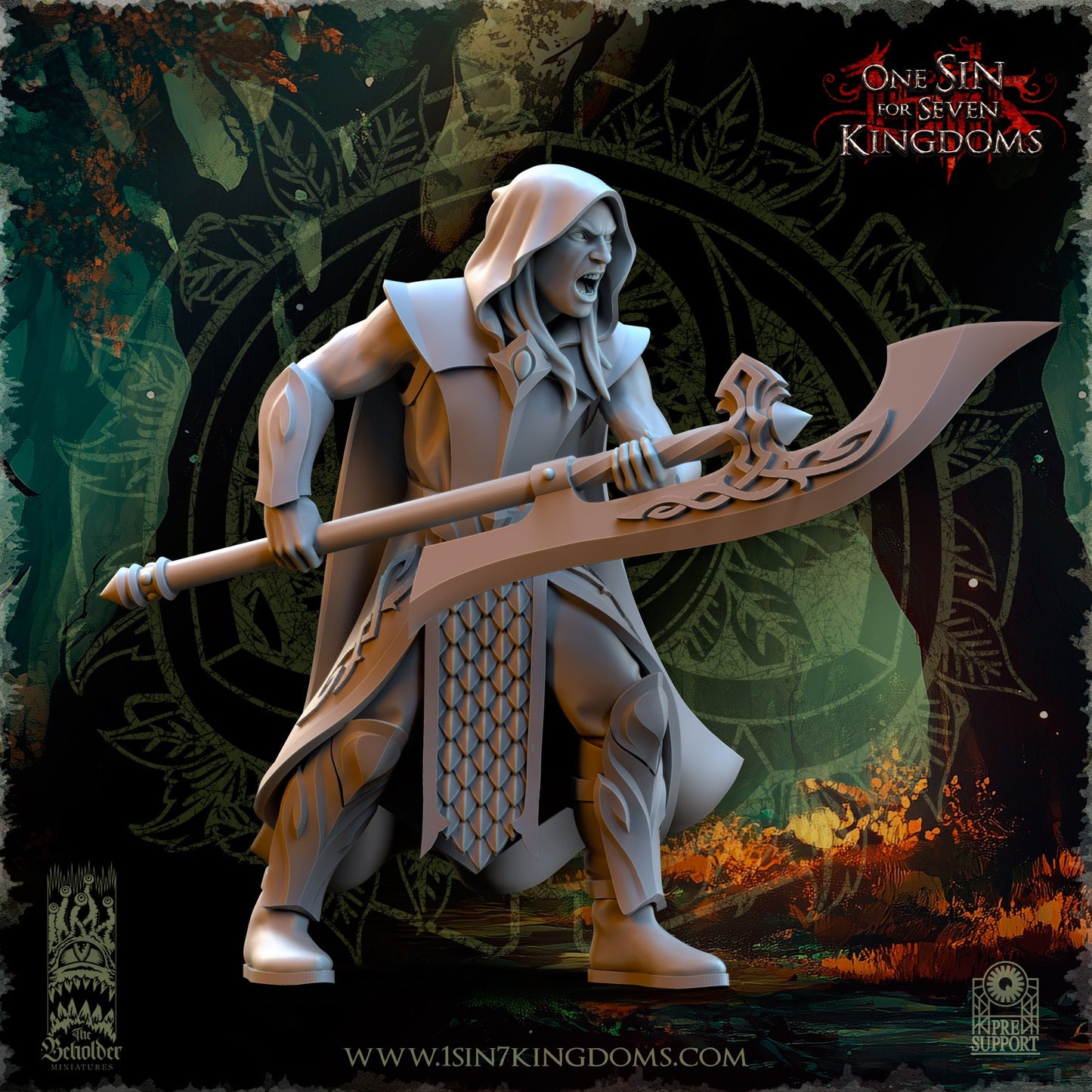 Miniatura Vengadores del Claro Elfos Silvanos resina 32mm sin pintar - Drakholm