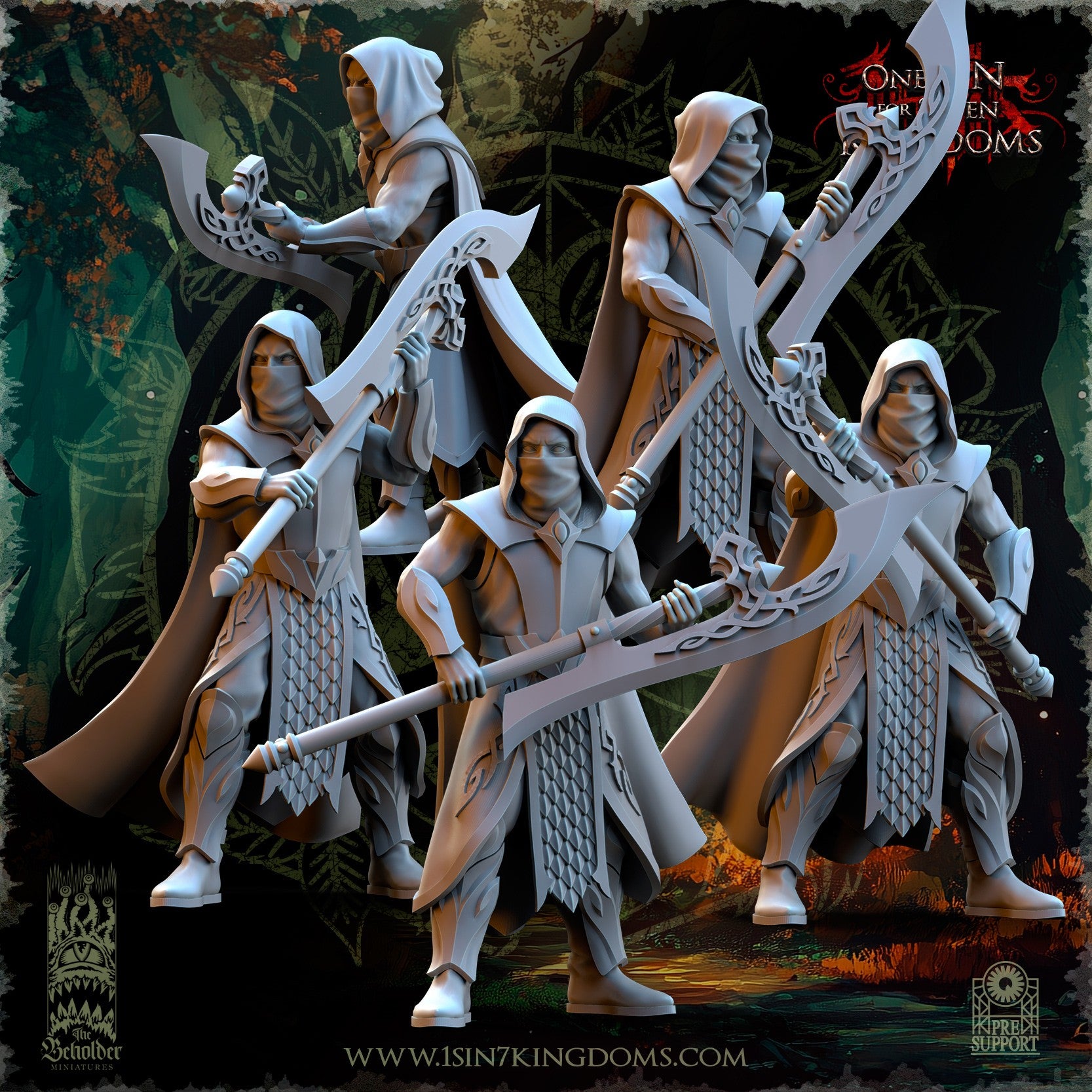 Miniatura Vengadores del Claro Elfos Silvanos resina 32mm sin pintar - Drakholm