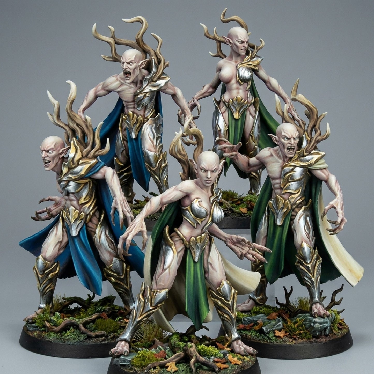 Miniatura Invocaciones del Bosque Elfos Silvanos resina 32mm sin pintar - Drakholm
