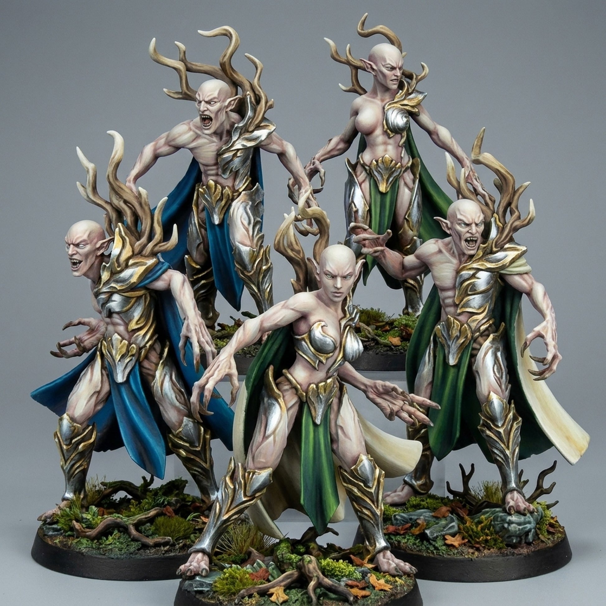 Miniatura Invocaciones del Bosque Elfos Silvanos resina 32mm sin pintar - Drakholm