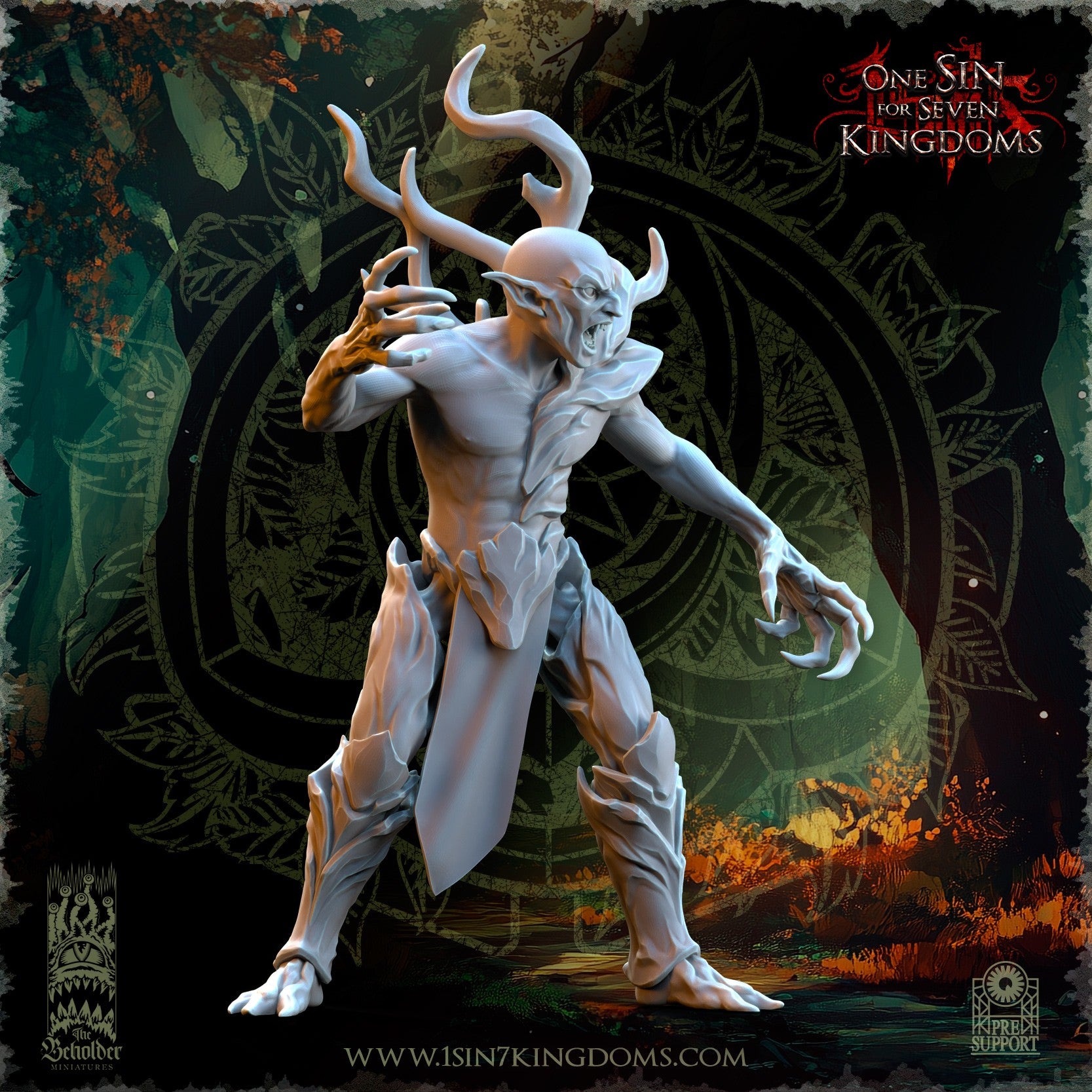 Miniatura Invocaciones del Bosque Elfos Silvanos resina 32mm sin pintar - Drakholm
