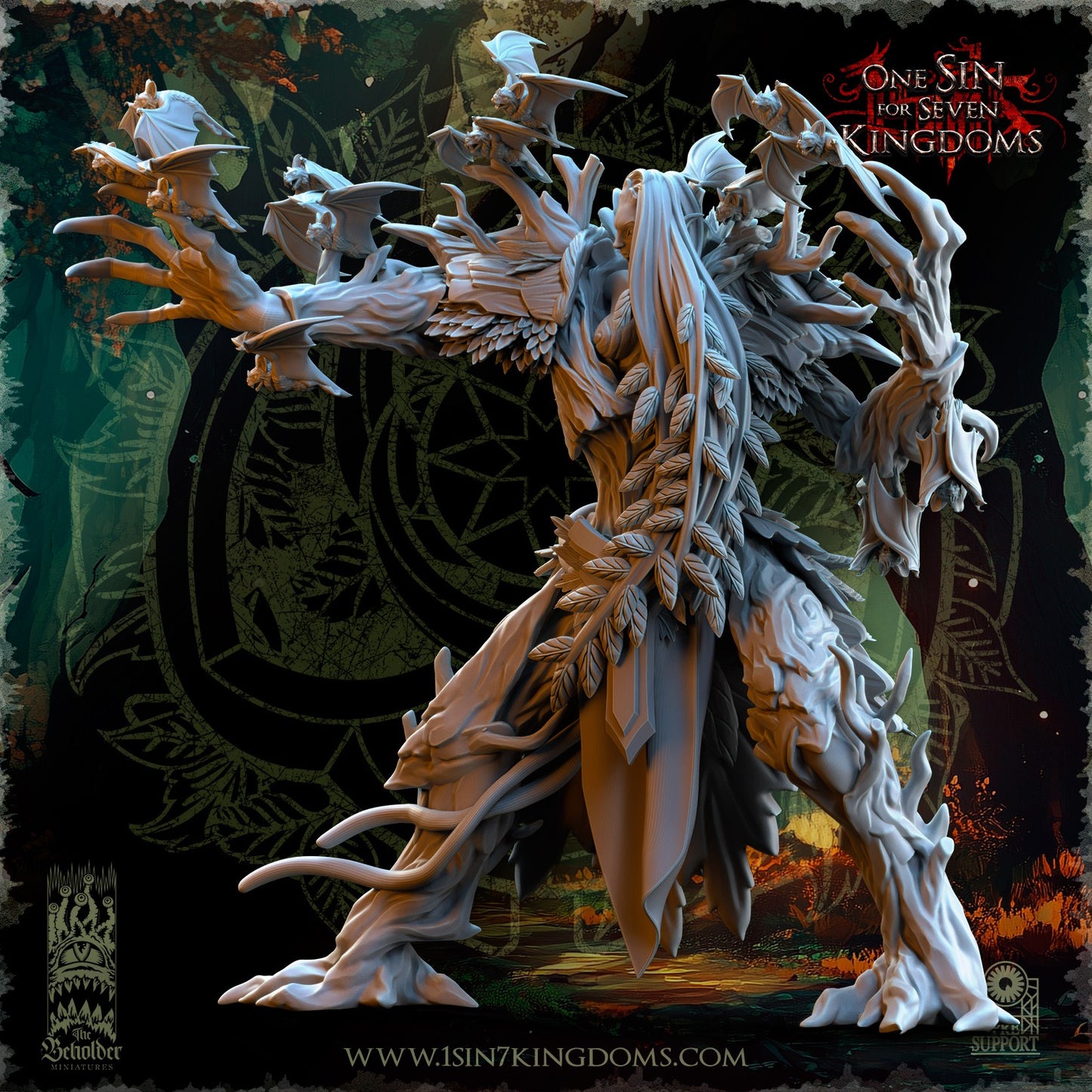 Miniatura Belladona Elfos Silvanos resina 32mm sin pintar - Drakholm