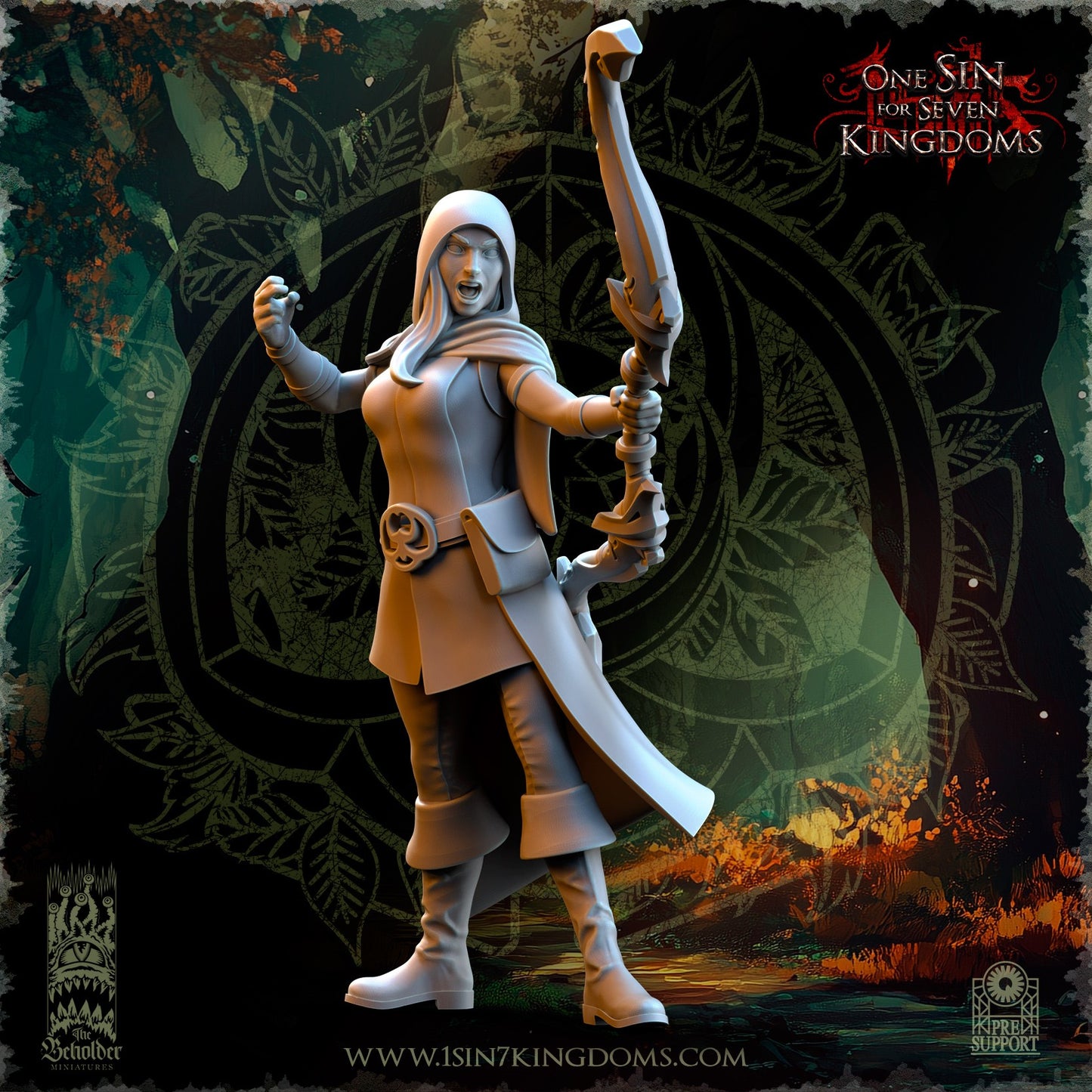 Miniatura Exploradores del Bosque Elfos Silvanos resina 32mm sin pintar - Drakholm