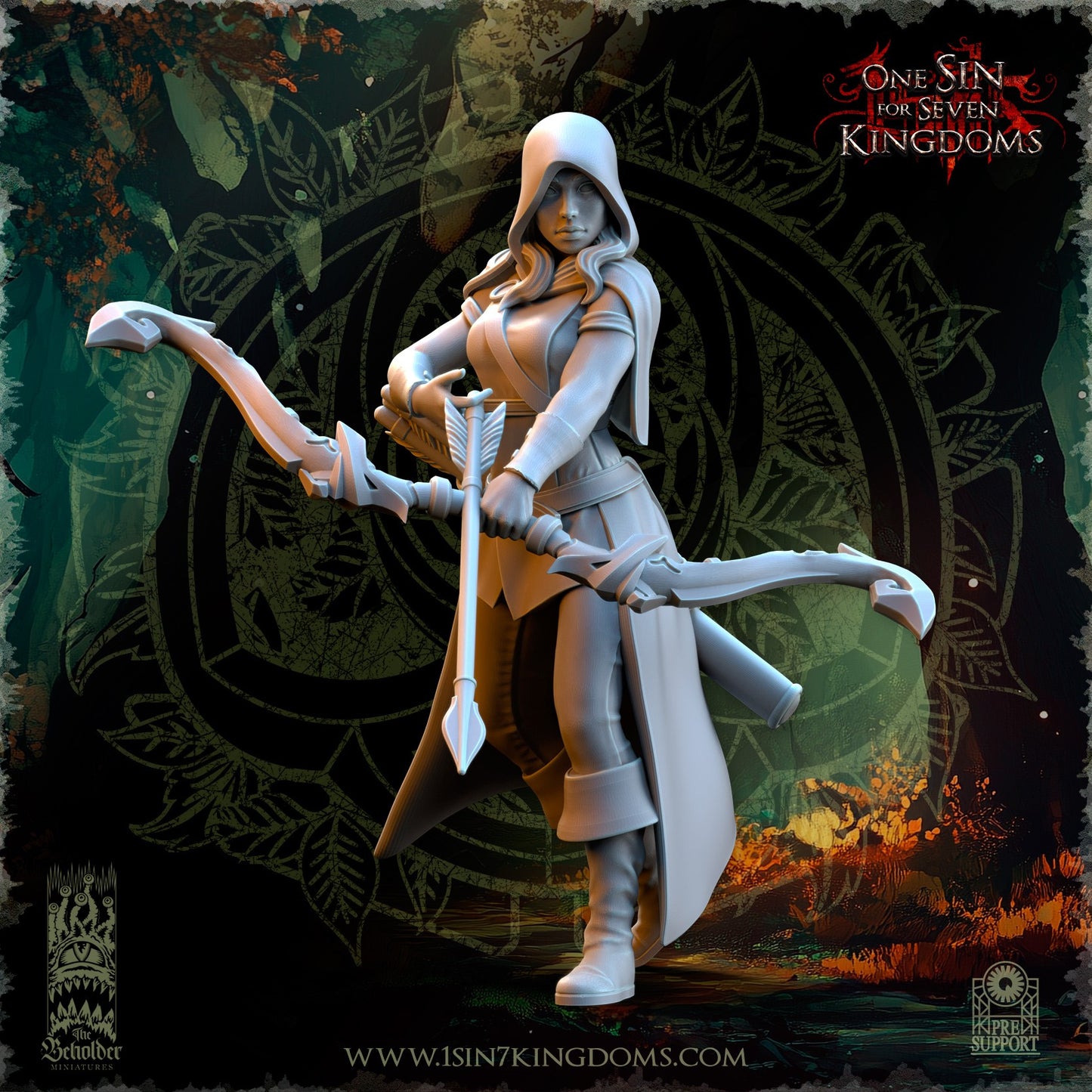 Miniatura Exploradores del Bosque Elfos Silvanos resina 32mm sin pintar - Drakholm