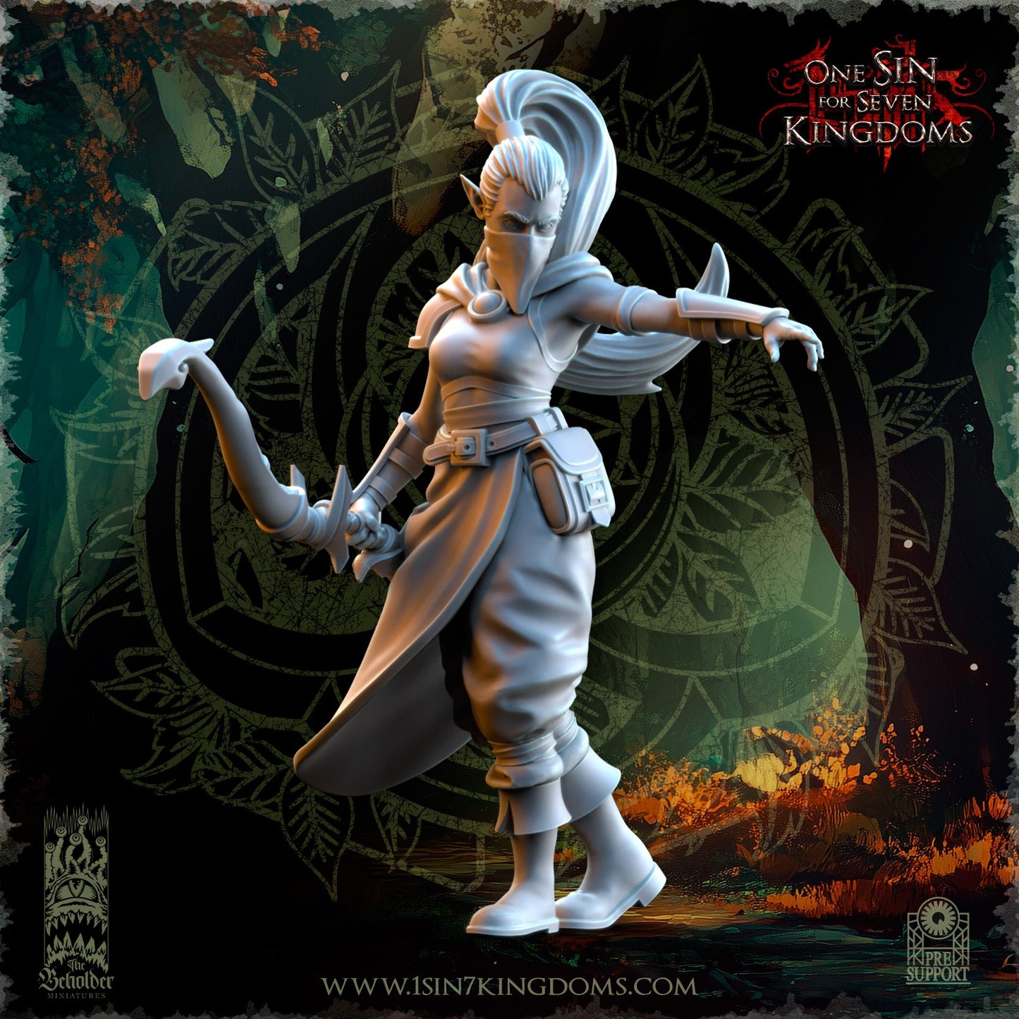 Miniatura Acechadores de las Sombras Elfos Silvanos resina 32mm sin pintar - Drakholm