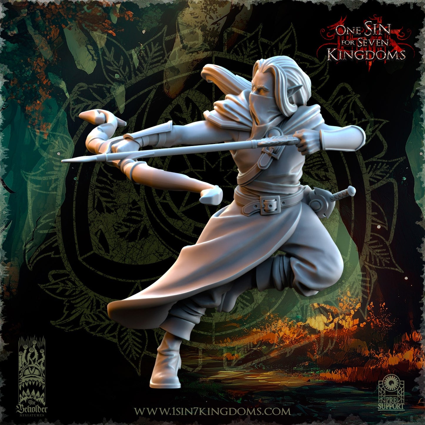 Miniatura Acechadores de las Sombras Elfos Silvanos resina 32mm sin pintar - Drakholm