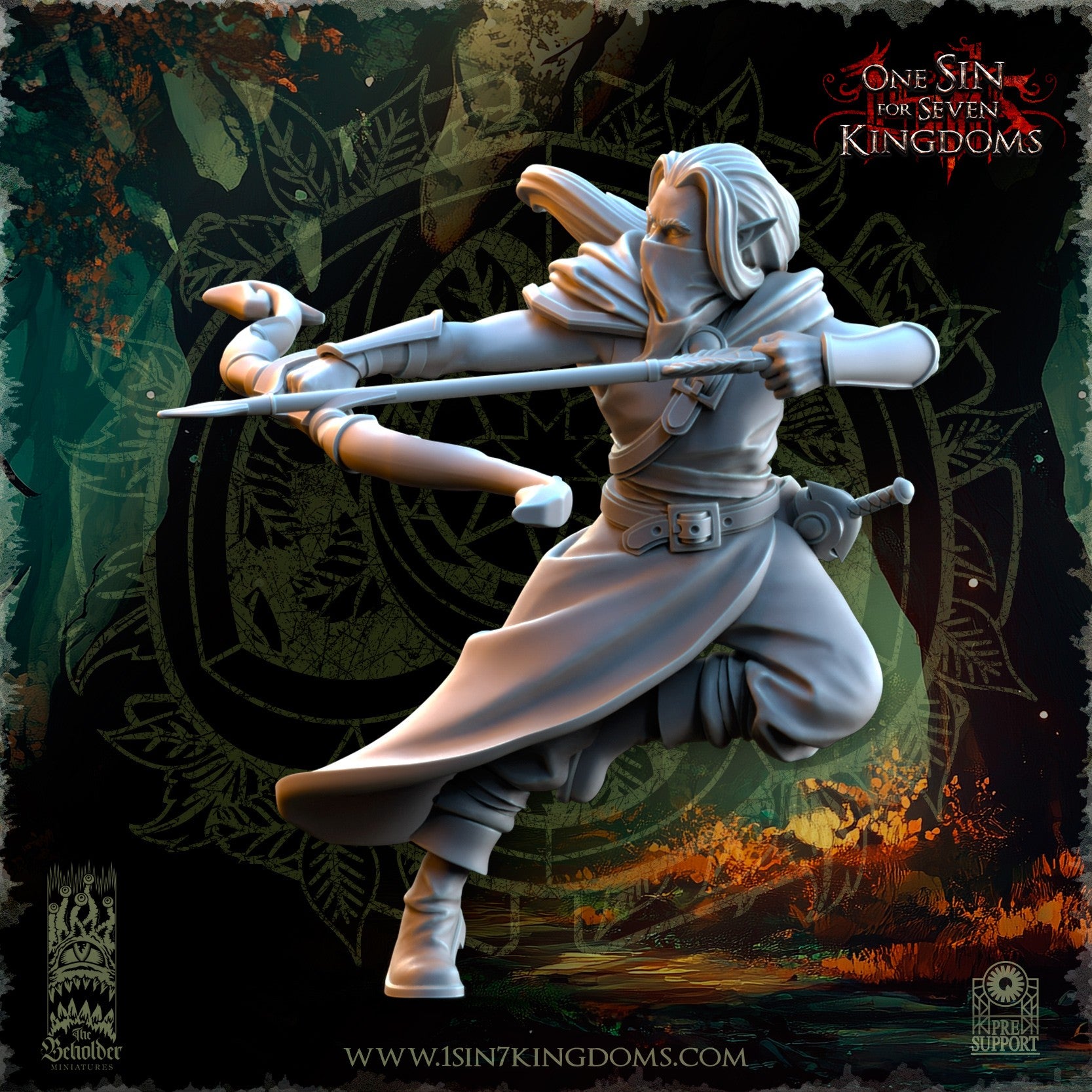 Miniatura Acechadores de las Sombras Elfos Silvanos resina 32mm sin pintar - Drakholm