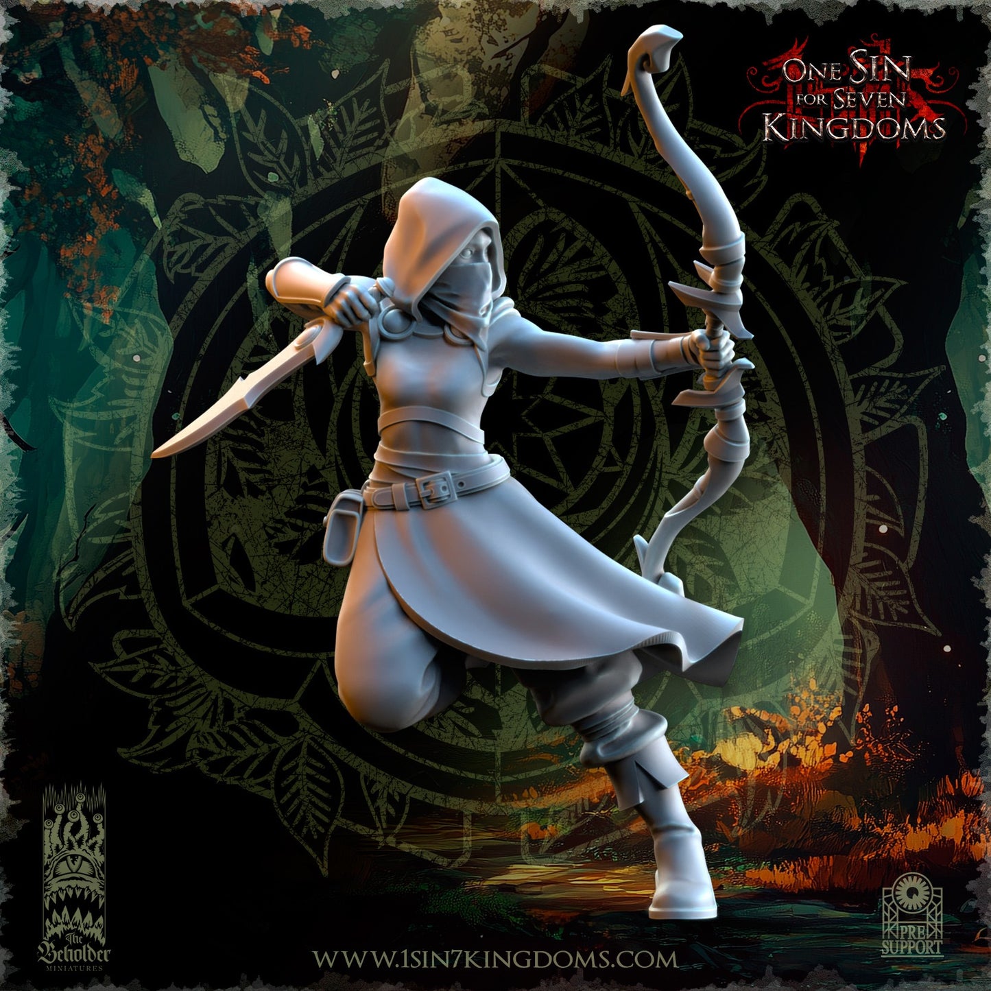 Miniatura Acechadores de las Sombras Elfos Silvanos resina 32mm sin pintar - Drakholm