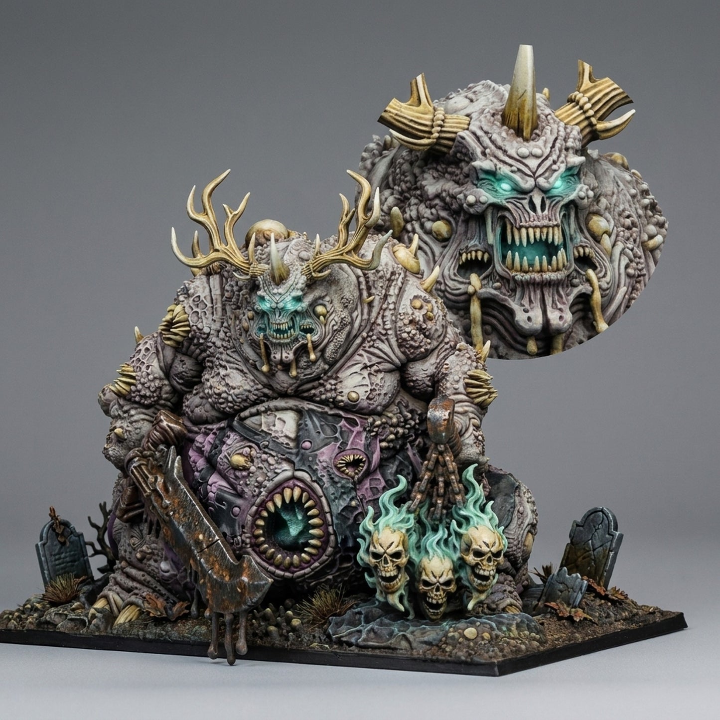 Miniatura Gran Demonio Exaltado de la Plaga Reinos del Caos resina 32mm sin pintar - Drakholm