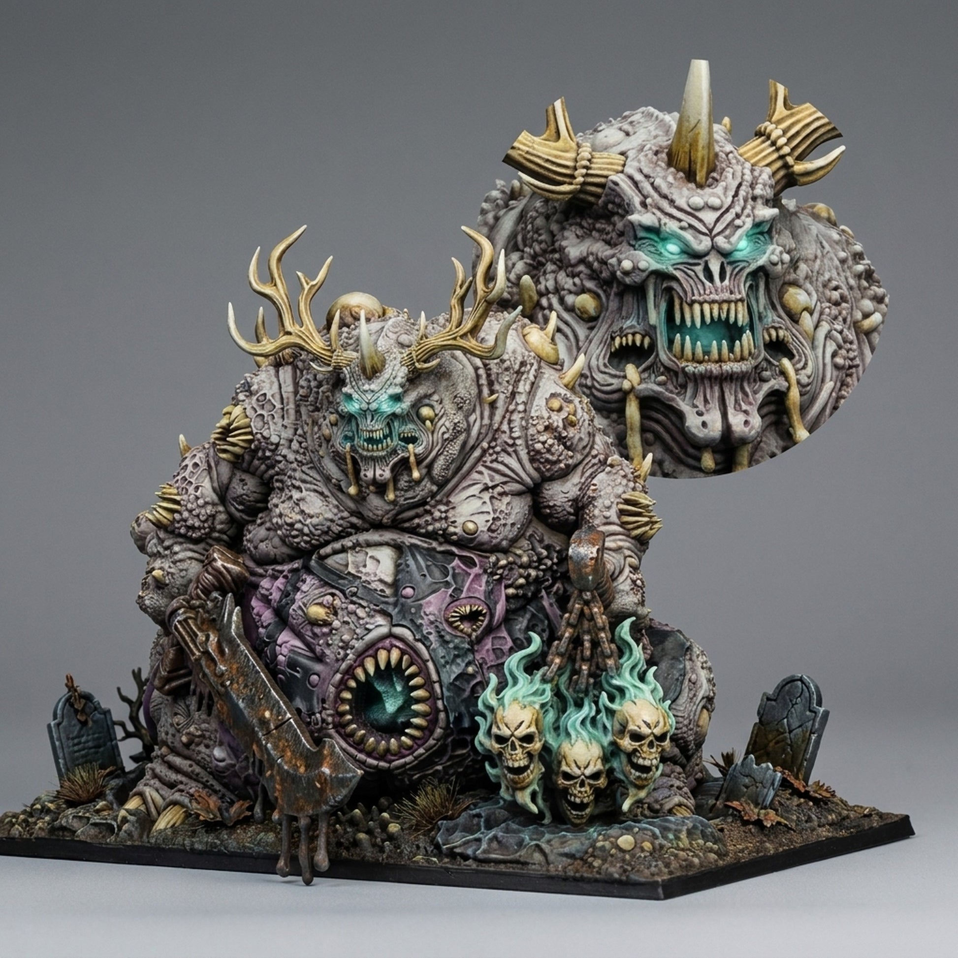 Miniatura Gran Demonio Exaltado de la Plaga Reinos del Caos resina 32mm sin pintar - Drakholm