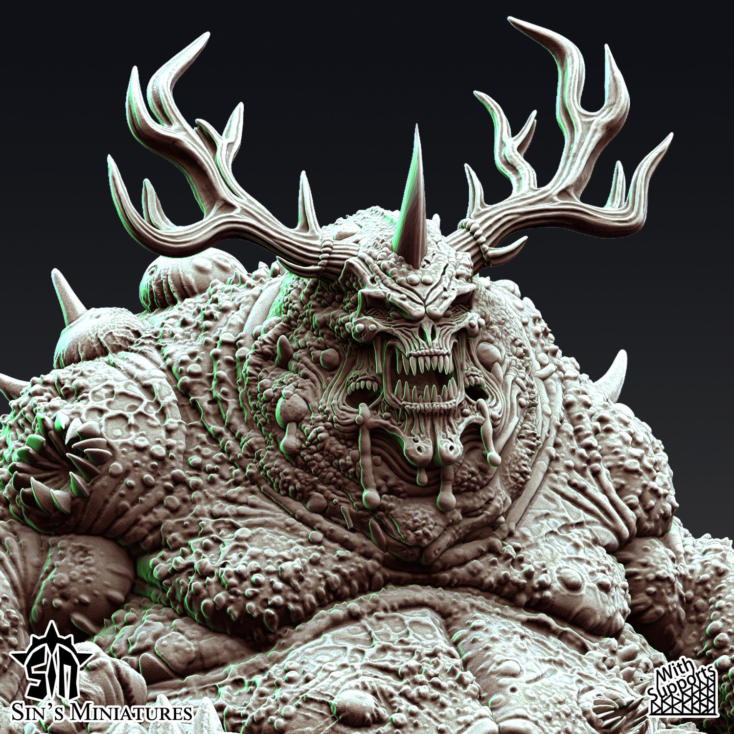 Miniatura Gran Demonio Exaltado de la Plaga Reinos del Caos resina 32mm sin pintar - Drakholm
