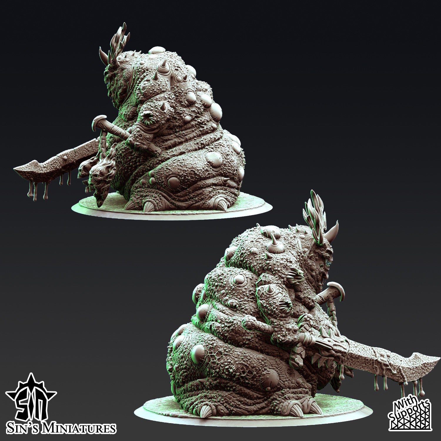 Miniatura Gran Demonio Exaltado de la Plaga Reinos del Caos resina 32mm sin pintar - Drakholm