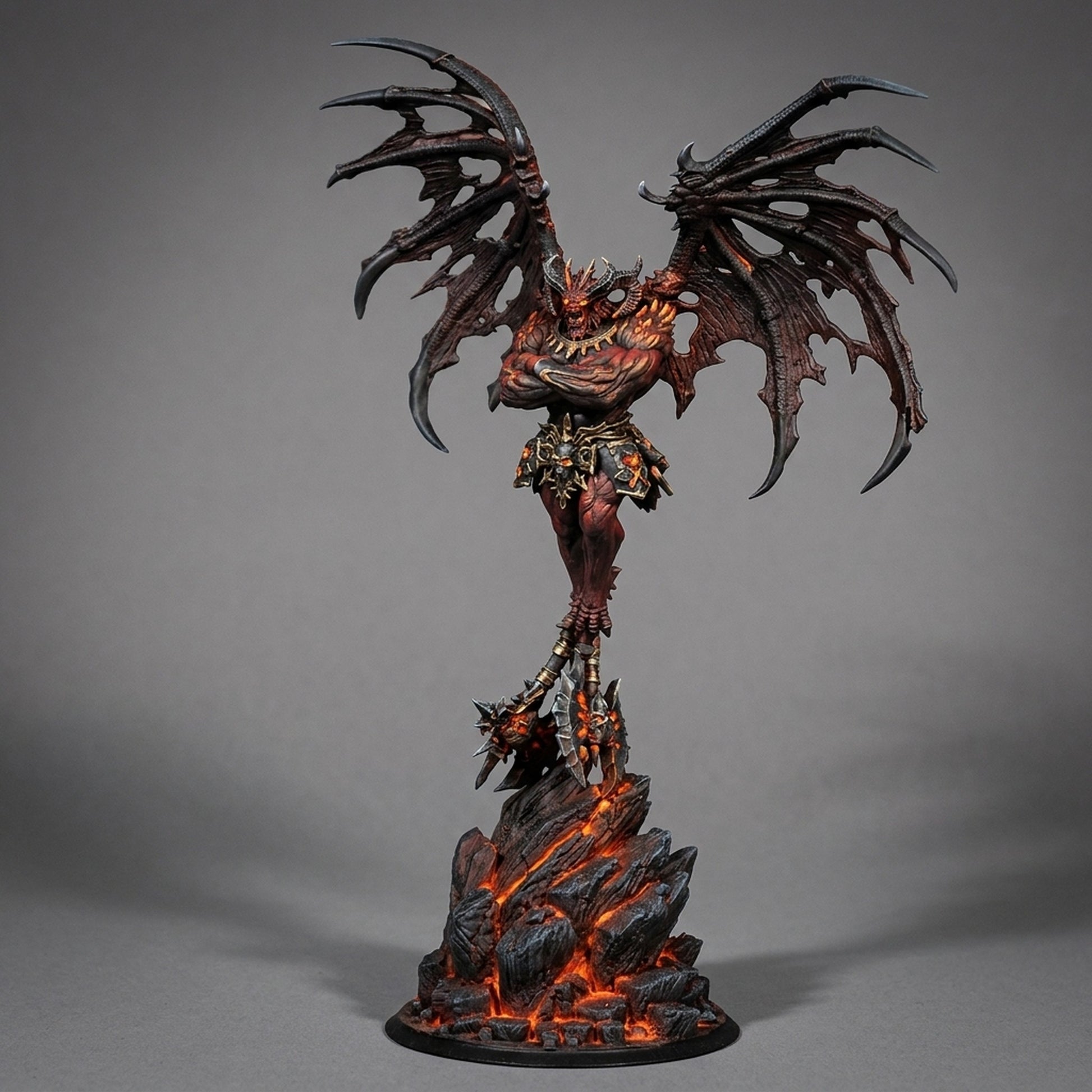 Miniatura Gran Demonio Desterrado (Pose Alternativa) Reinos del Caos resina 32mm sin pintar - Drakholm