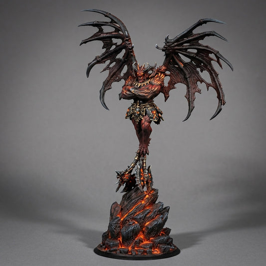 Miniatura Gran Demonio Desterrado (Pose Alternativa) Reinos del Caos resina 32mm sin pintar - Drakholm