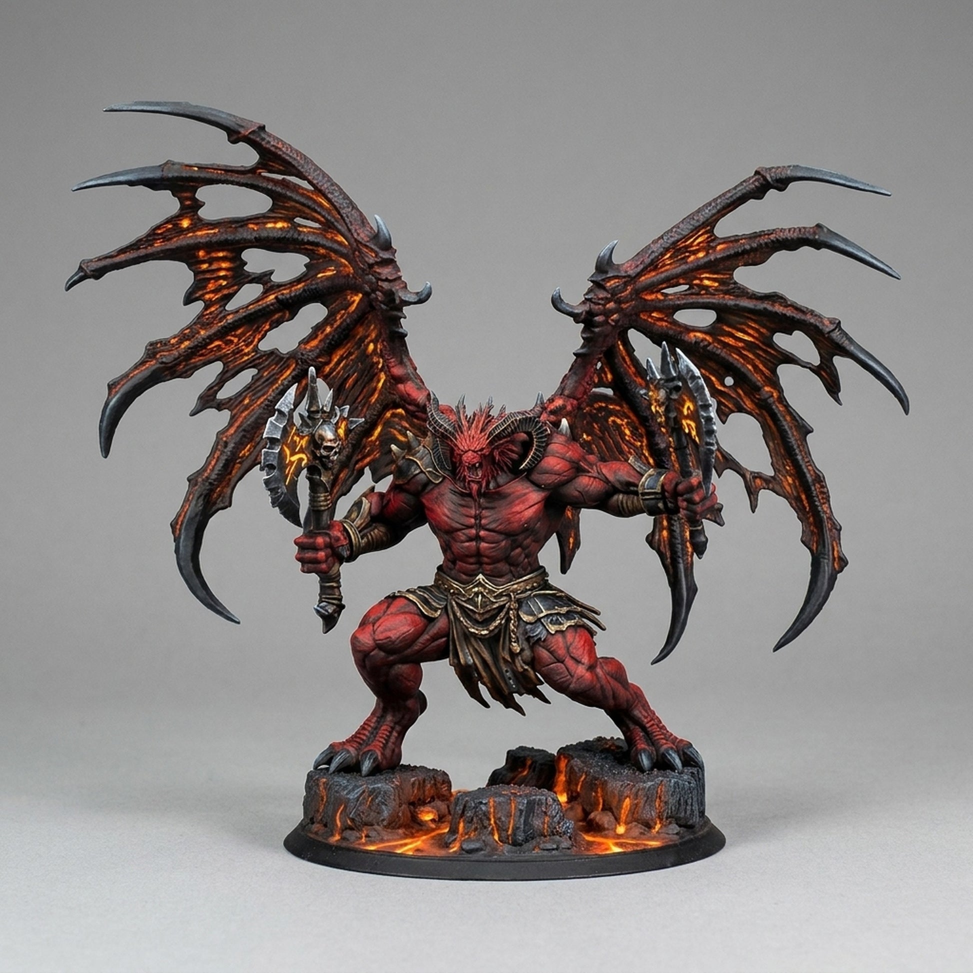 Miniatura Gran Demonio Desterrado de la Guerra Reinos del Caos resina 32mm sin pintar - Drakholm