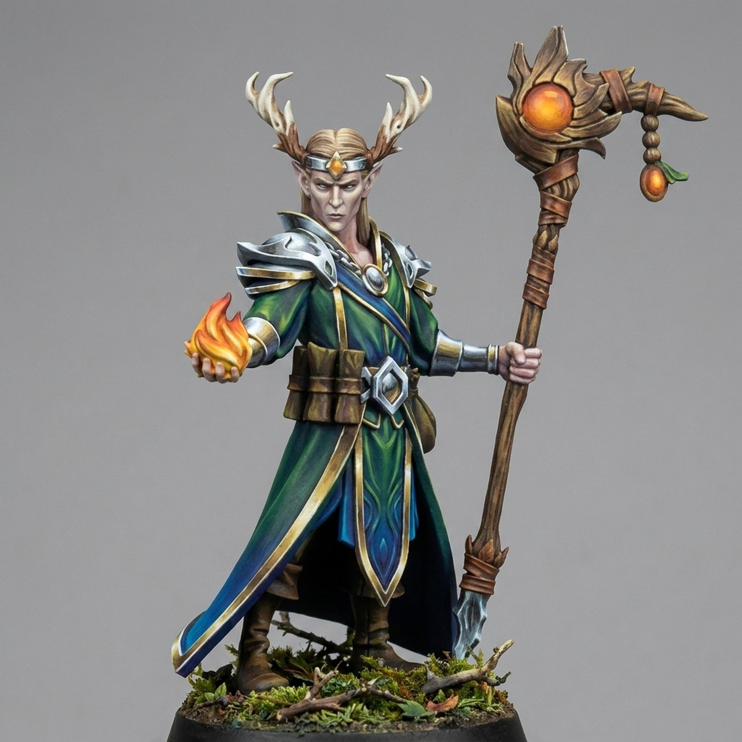 Miniatura Findlas, Guardián del Bosque Elfos Silvanos resina 32mm sin pintar - Drakholm
