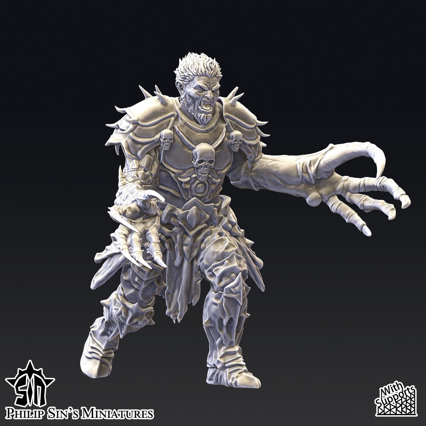 Miniatura Los Abandonados Reinos del Caos resina 32mm sin pintar - Drakholm