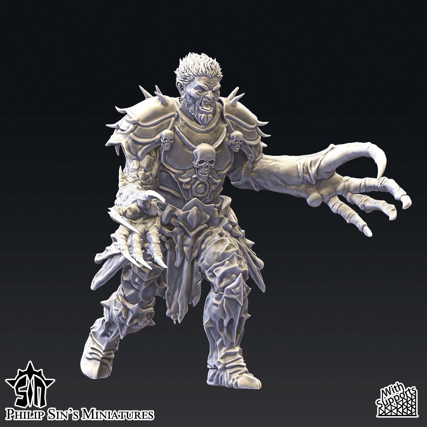 Miniatura Los Abandonados Reinos del Caos resina 32mm sin pintar - Drakholm