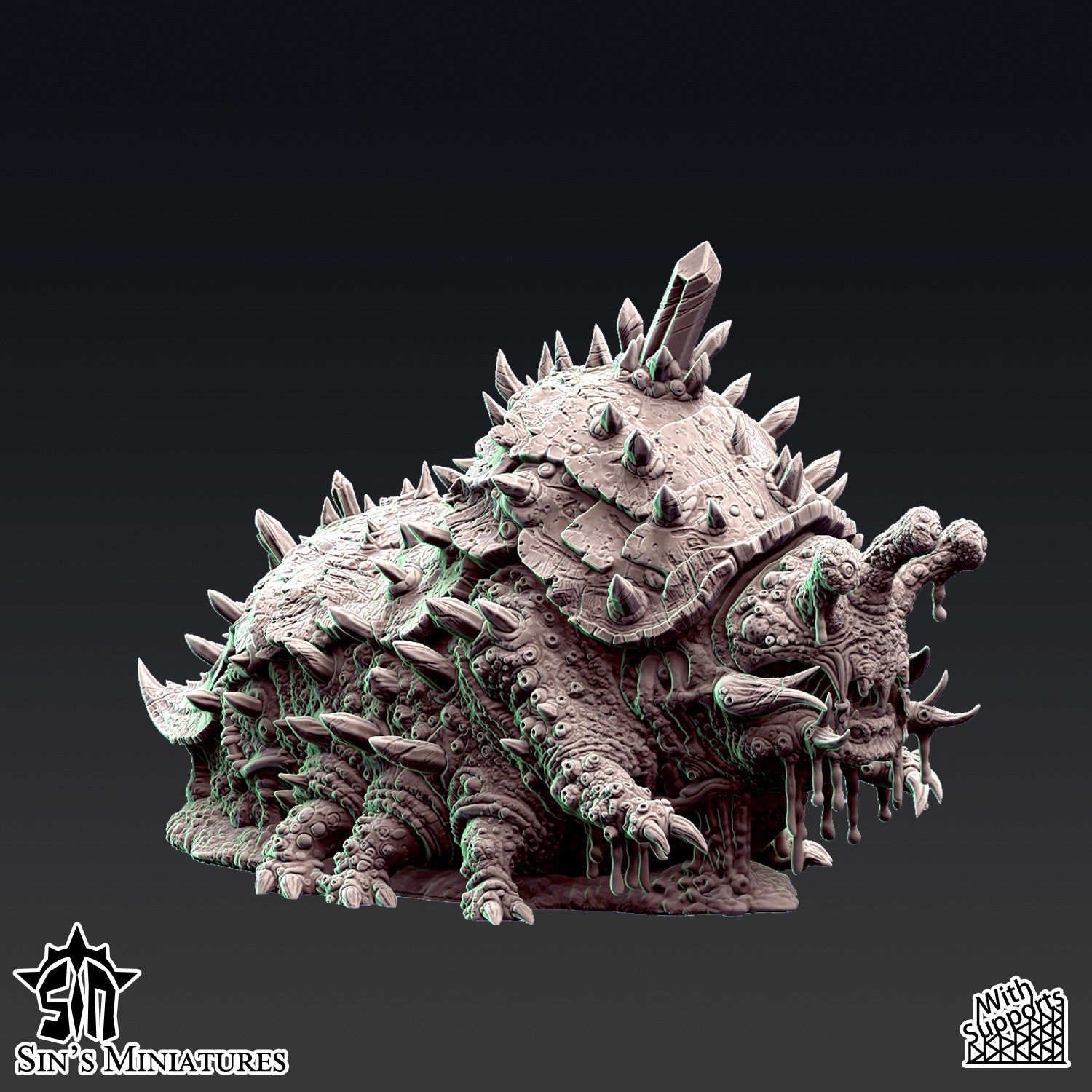 Miniatura Engendro Titánico de la Plaga Reinos del Caos resina 32mm sin pintar - Drakholm