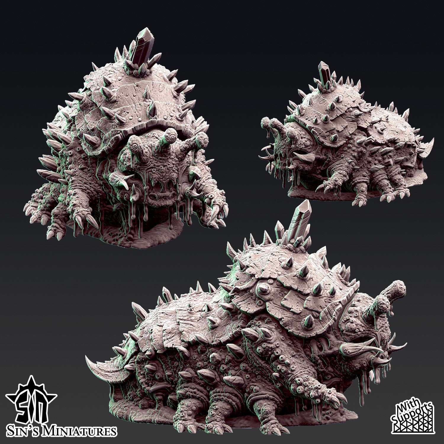 Miniatura Engendro Titánico de la Plaga Reinos del Caos resina 32mm sin pintar - Drakholm