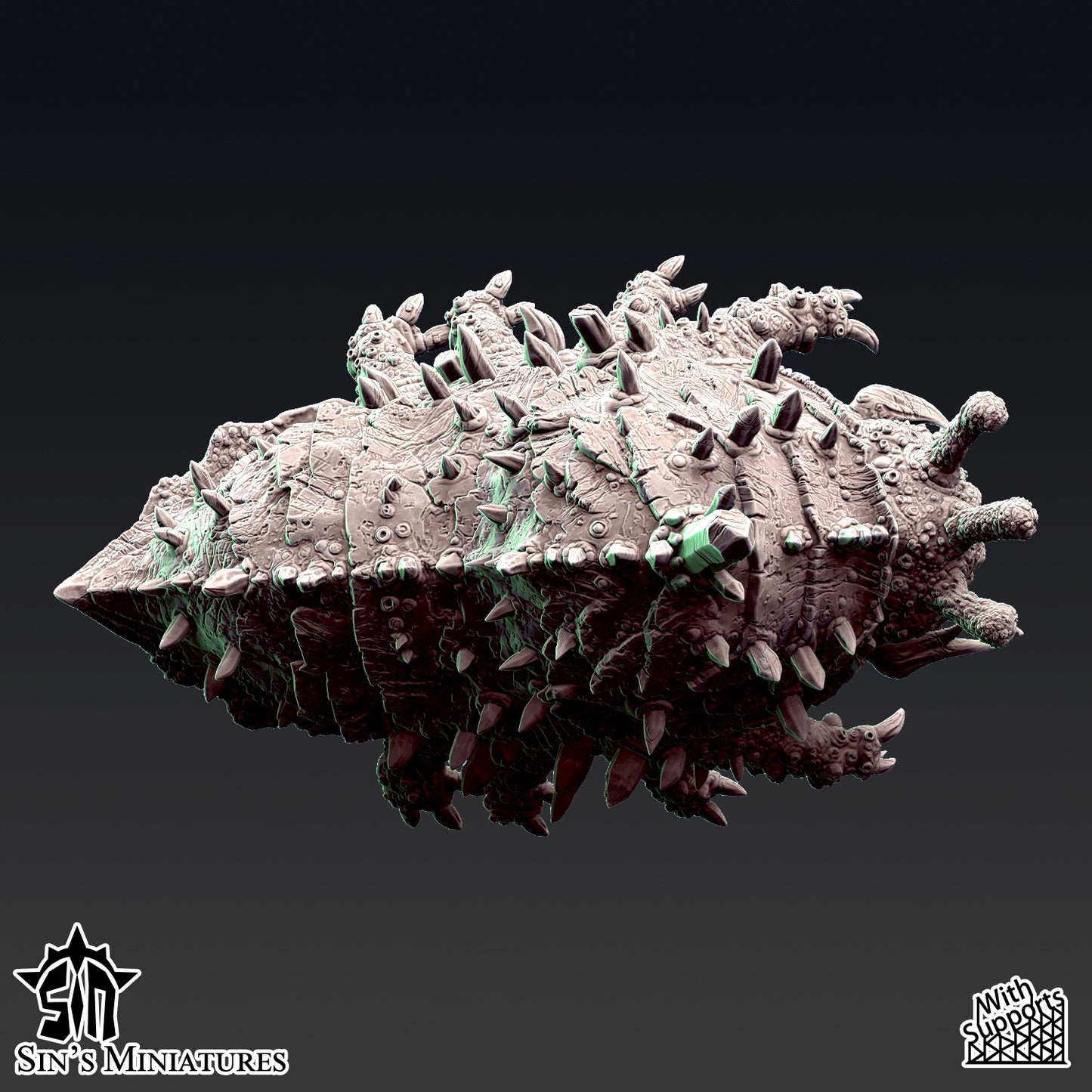 Miniatura Engendro Titánico de la Plaga Reinos del Caos resina 32mm sin pintar - Drakholm
