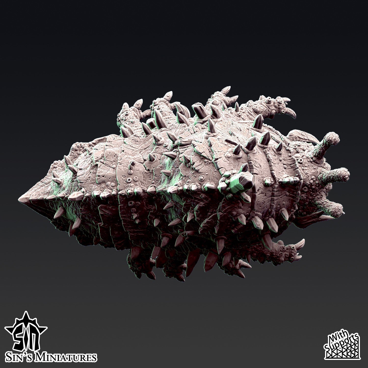 Miniatura Engendro Titánico de la Plaga Reinos del Caos resina 32mm sin pintar - Drakholm