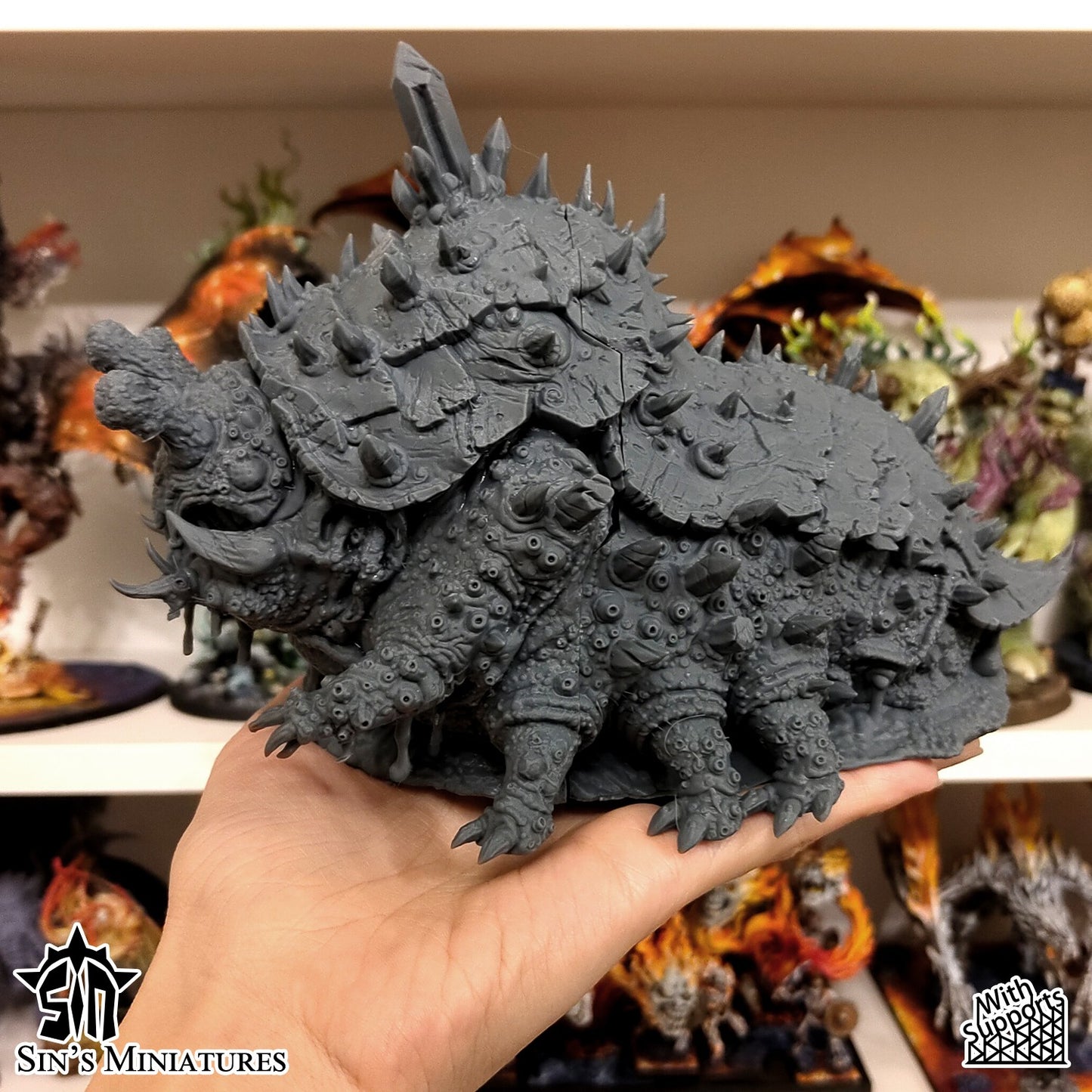 Miniatura Engendro Titánico de la Plaga Reinos del Caos resina 32mm sin pintar - Drakholm