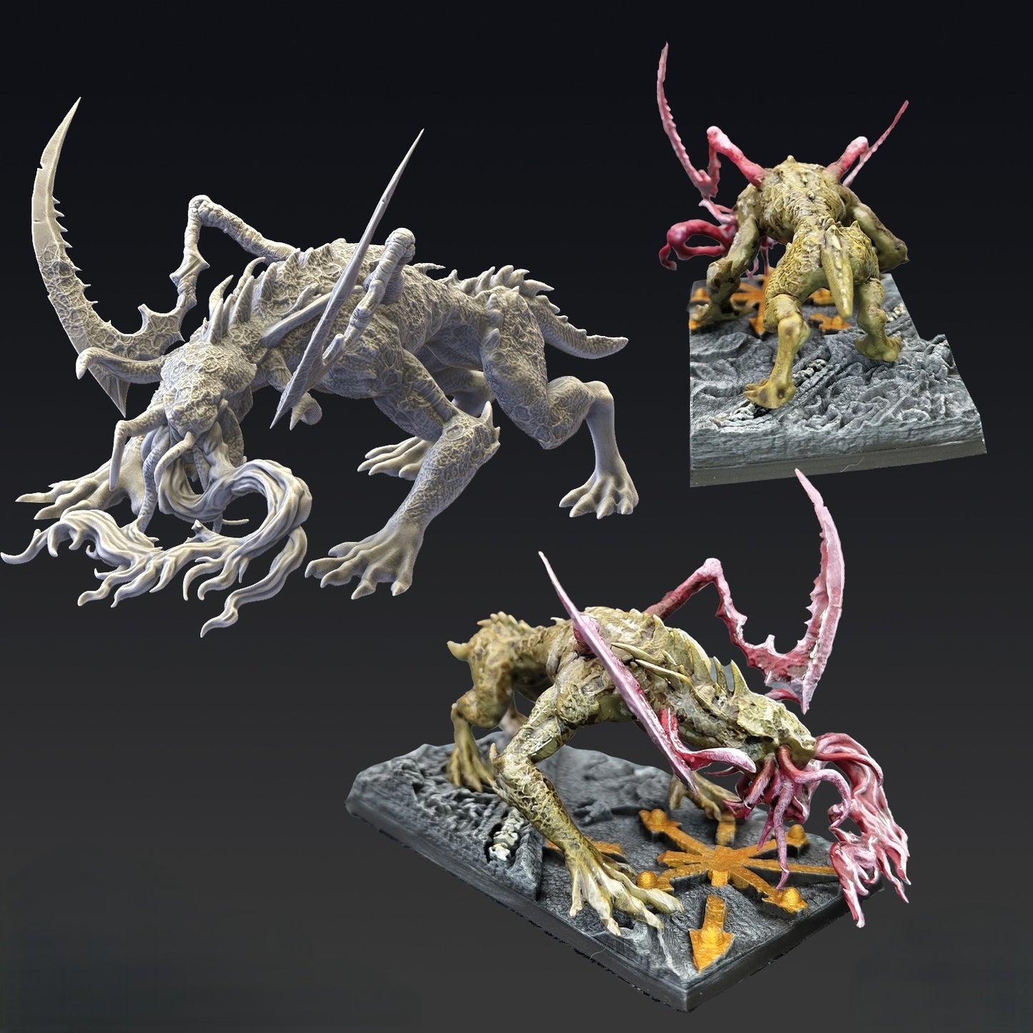 Miniatura Engendros del Alma Perdida Reinos del Caos resina 32mm sin pintar - Drakholm