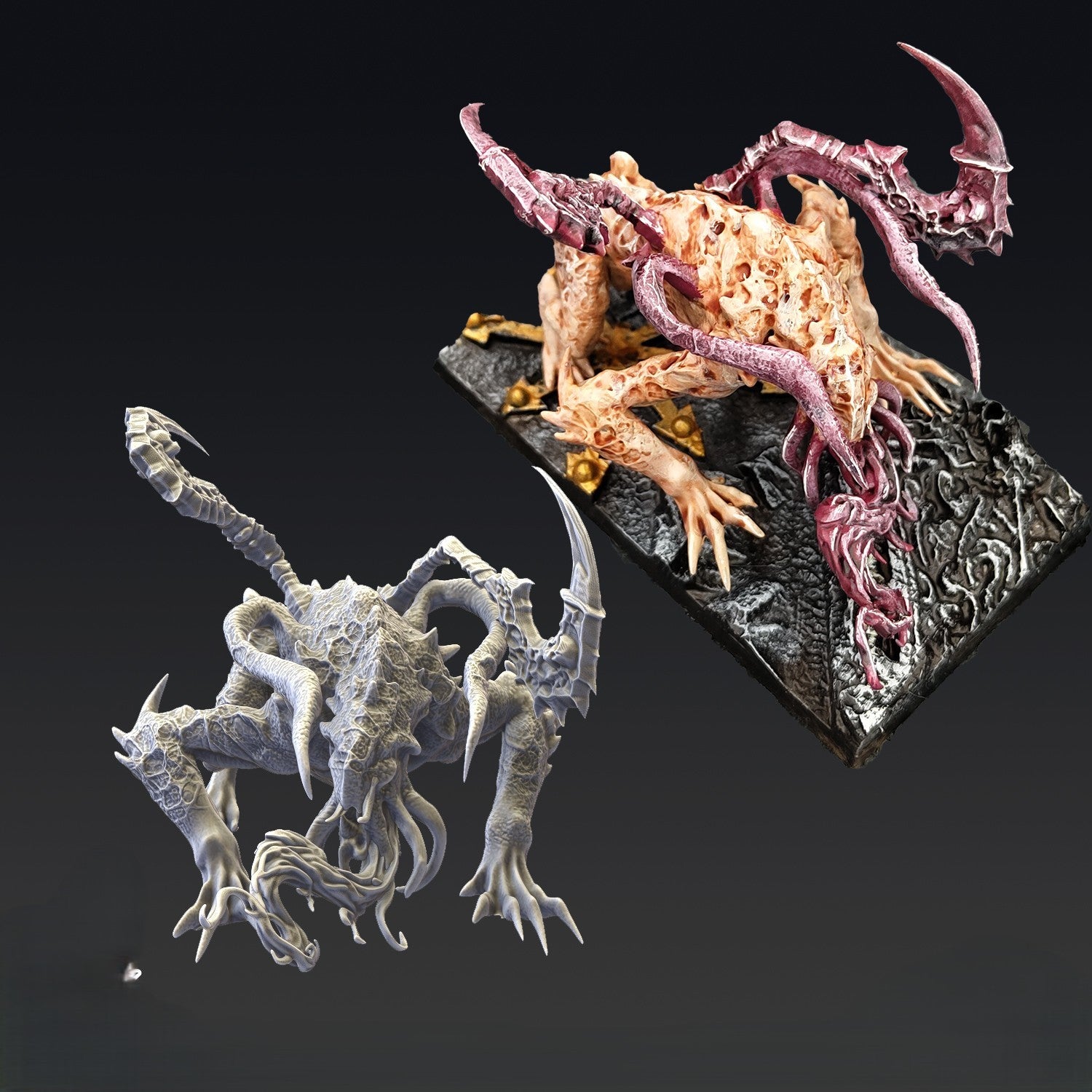 Miniatura Engendros del Alma Perdida Reinos del Caos resina 32mm sin pintar - Drakholm