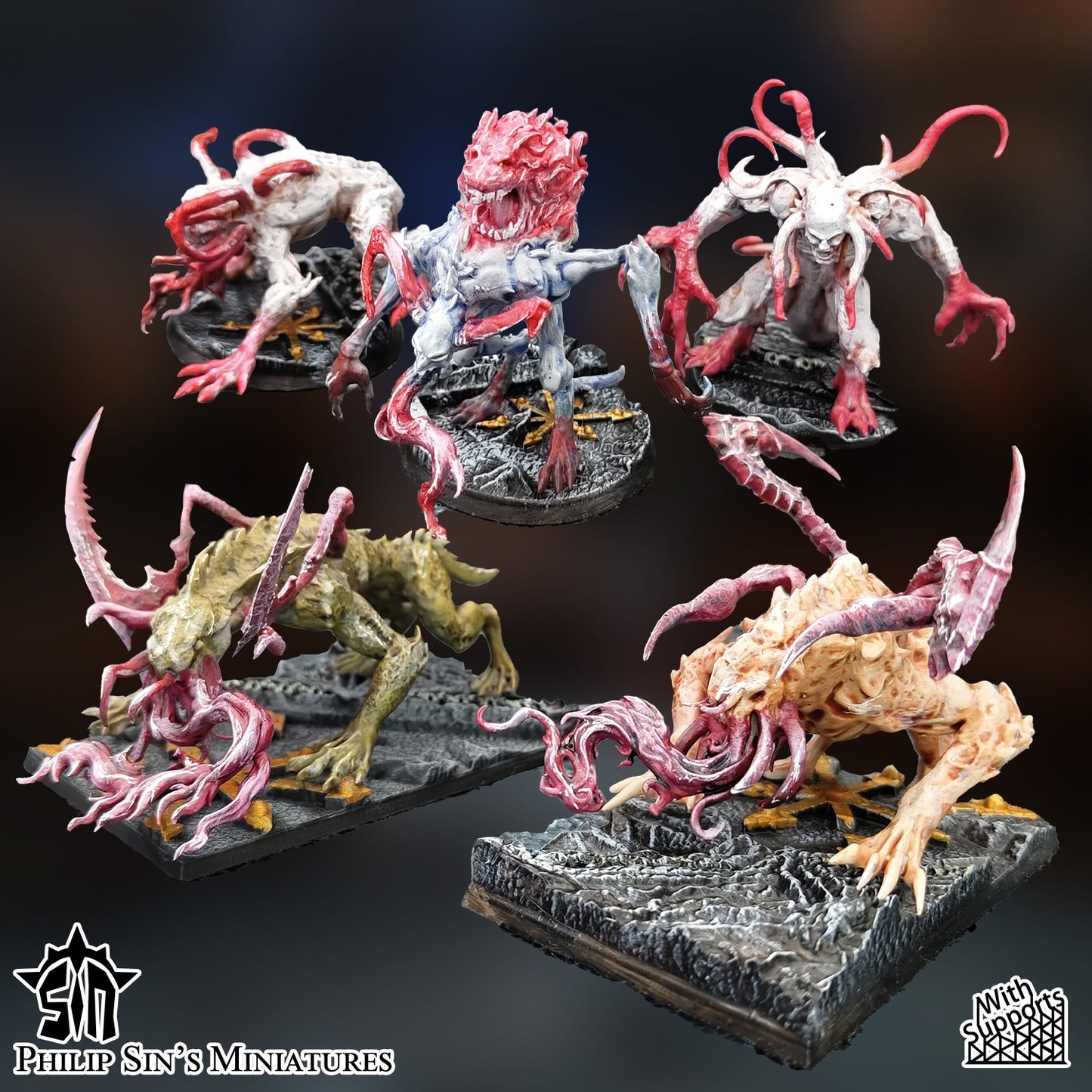 Miniatura Engendros del Alma Perdida Reinos del Caos resina 32mm sin pintar - Drakholm