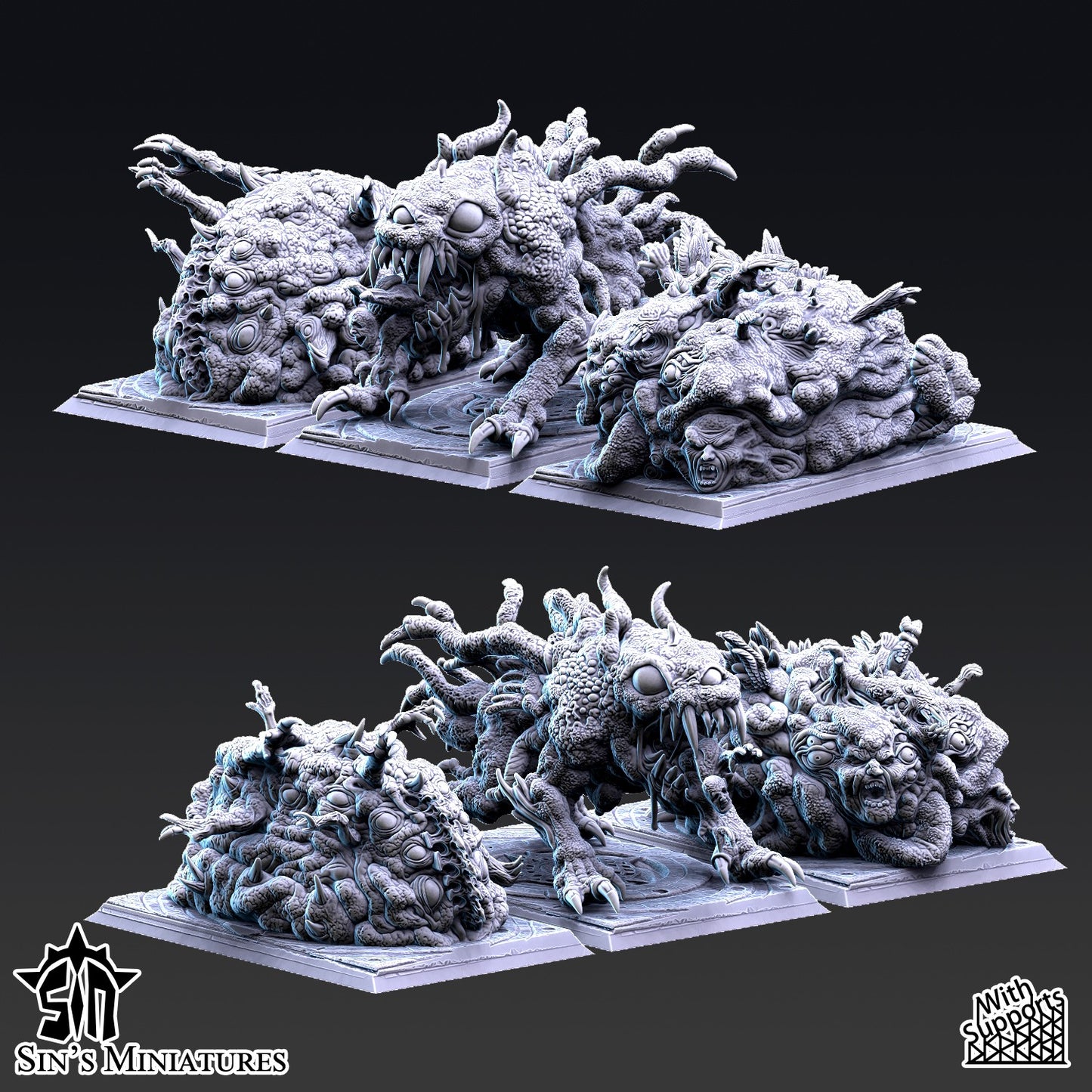 Miniatura Engendros Colosales del Cambio Reinos del Caos resina 32mm sin pintar - Drakholm