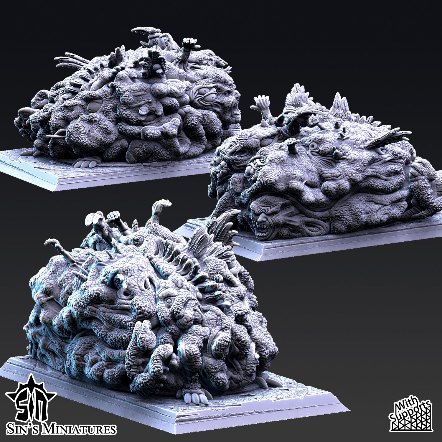 Miniatura Engendros Colosales del Cambio Reinos del Caos resina 32mm sin pintar - Drakholm
