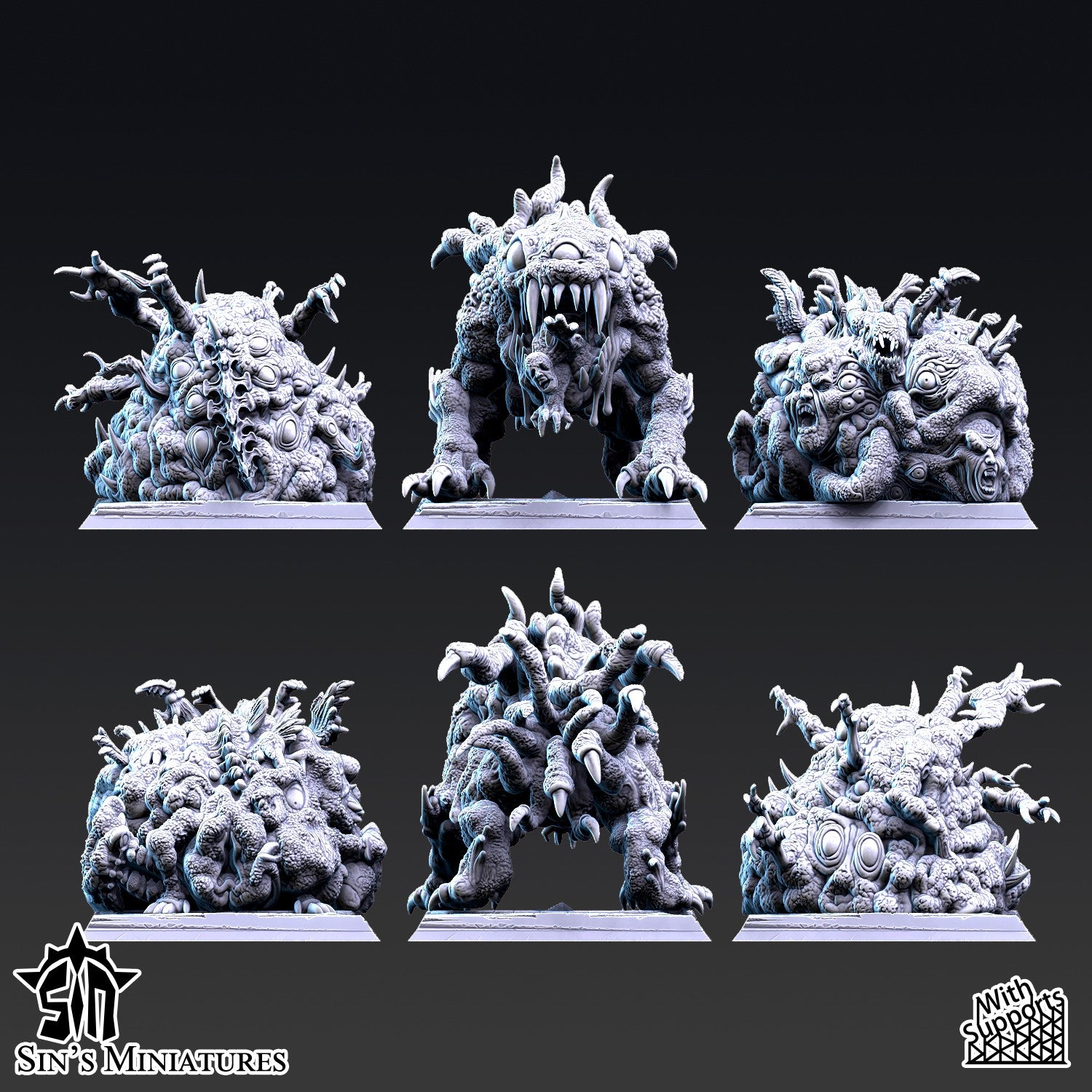 Miniatura Engendros Colosales del Cambio Reinos del Caos resina 32mm sin pintar - Drakholm
