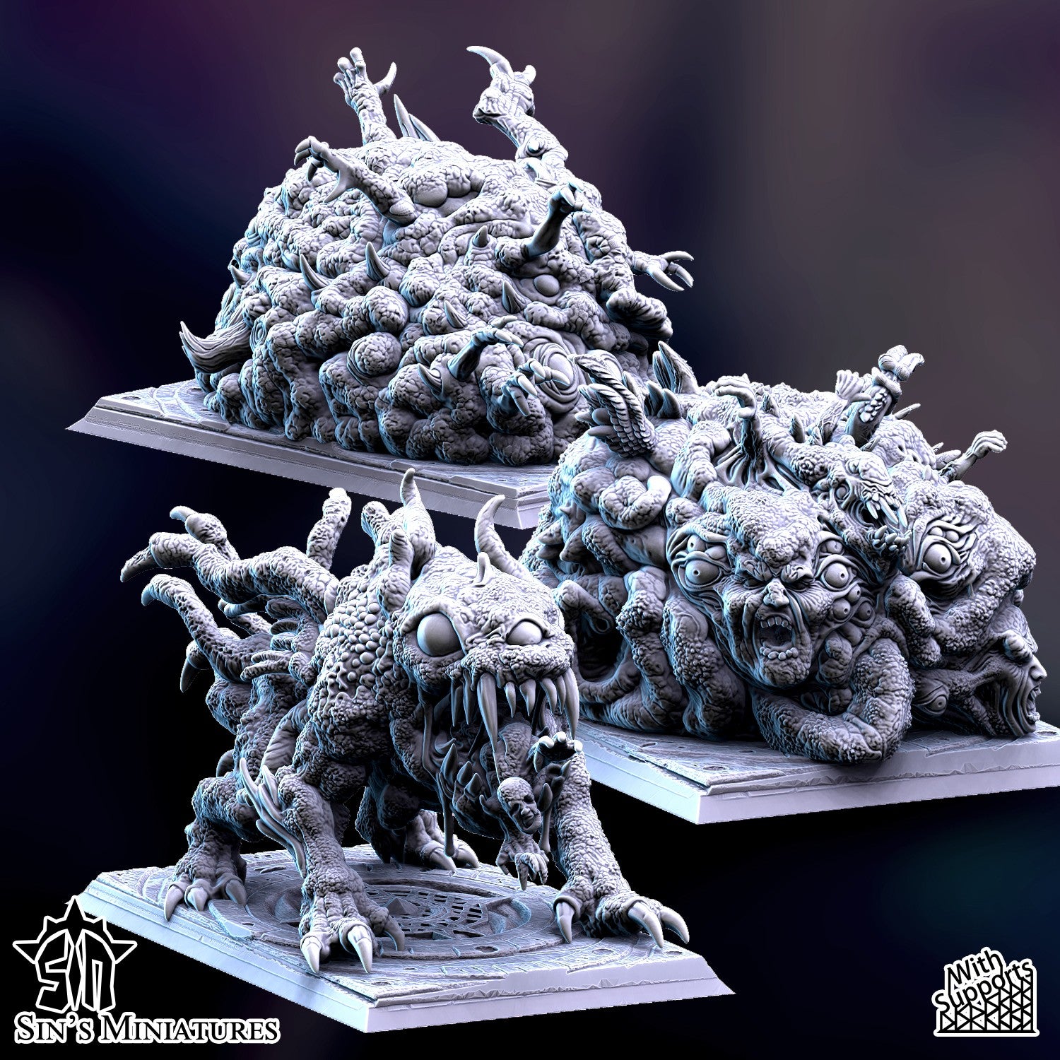 Miniatura Engendros Colosales del Cambio Reinos del Caos resina 32mm sin pintar - Drakholm