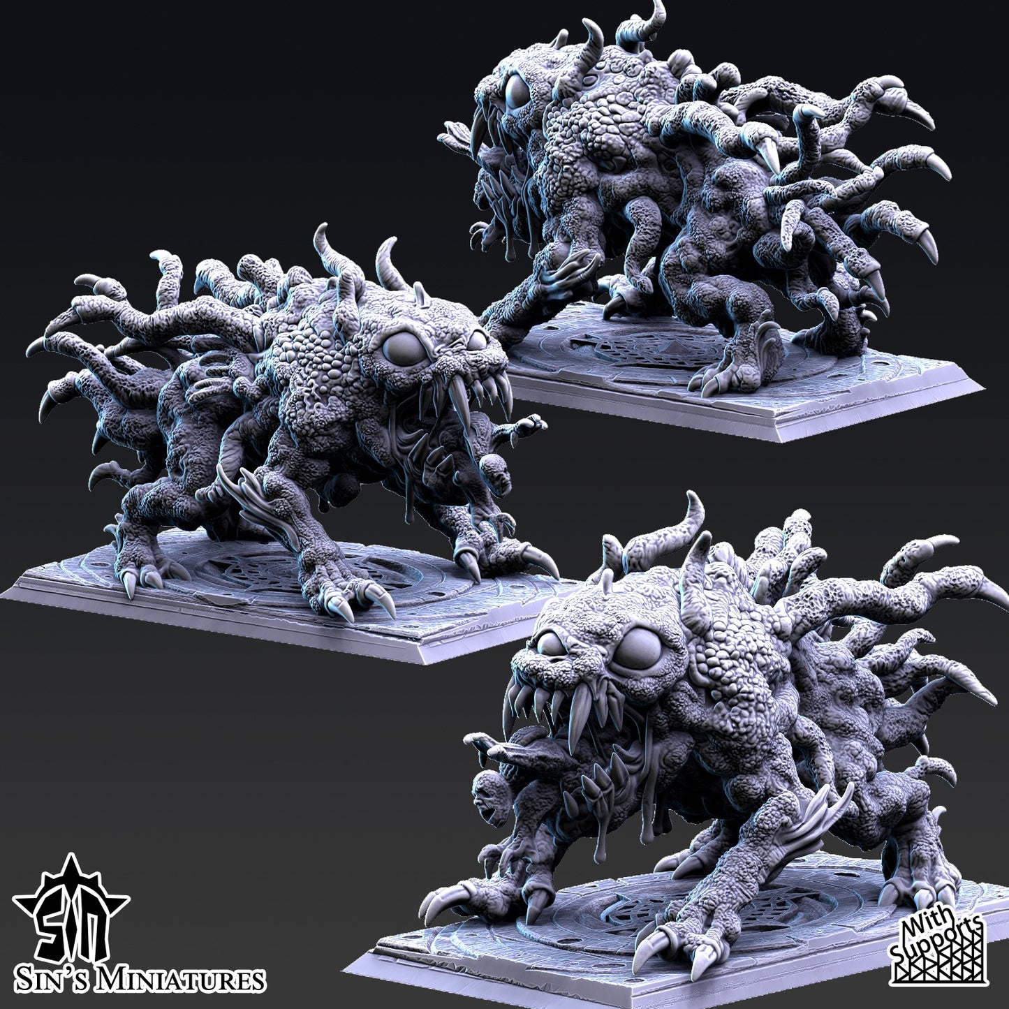 Miniatura Engendros Colosales del Cambio Reinos del Caos resina 32mm sin pintar - Drakholm