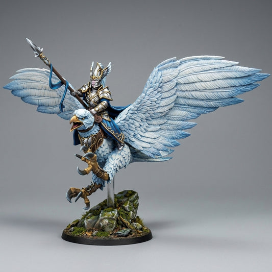 Miniatura Glorinder sobre el Águila Real Altos Elfos resina 32mm sin pintar - Drakholm
