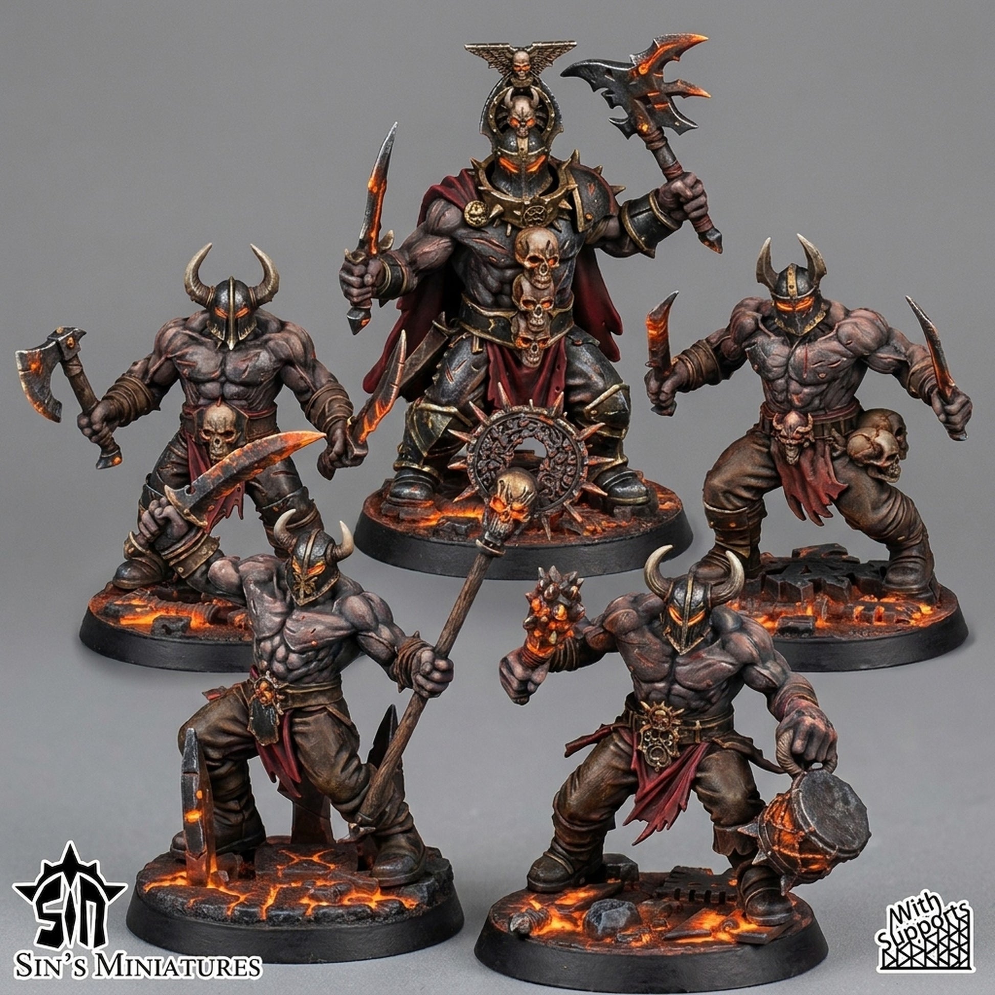Miniatura Los Segadores de Sangre Reinos del Caos resina 32mm sin pintar - Drakholm