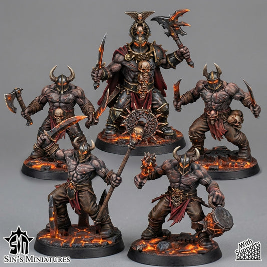 Miniatura Los Segadores de Sangre Reinos del Caos resina 32mm sin pintar - Drakholm