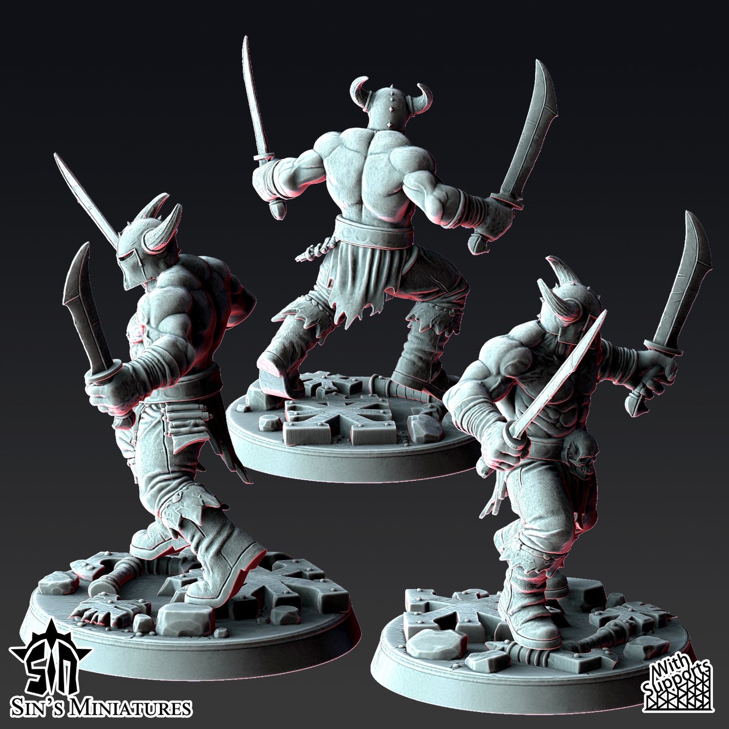 Miniatura Los Segadores de Sangre Reinos del Caos resina 32mm sin pintar - Drakholm
