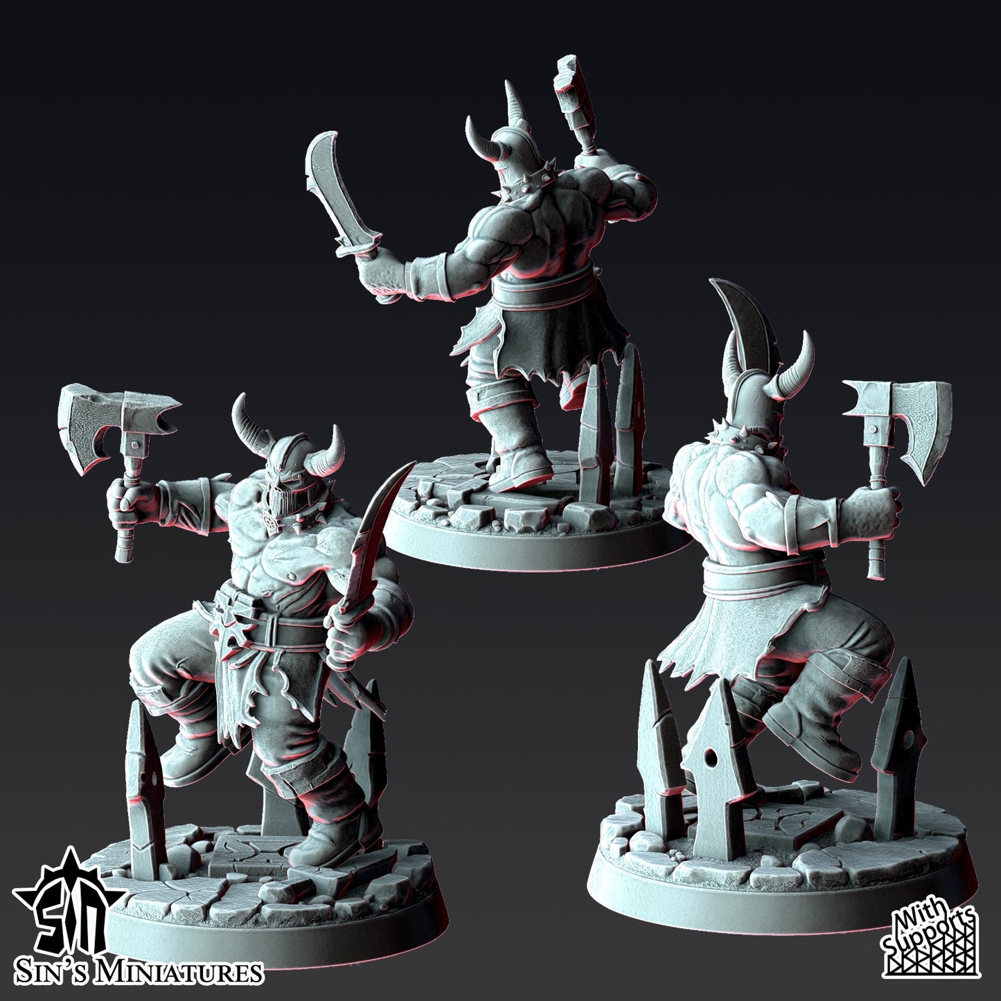 Miniatura Los Segadores de Sangre Reinos del Caos resina 32mm sin pintar - Drakholm