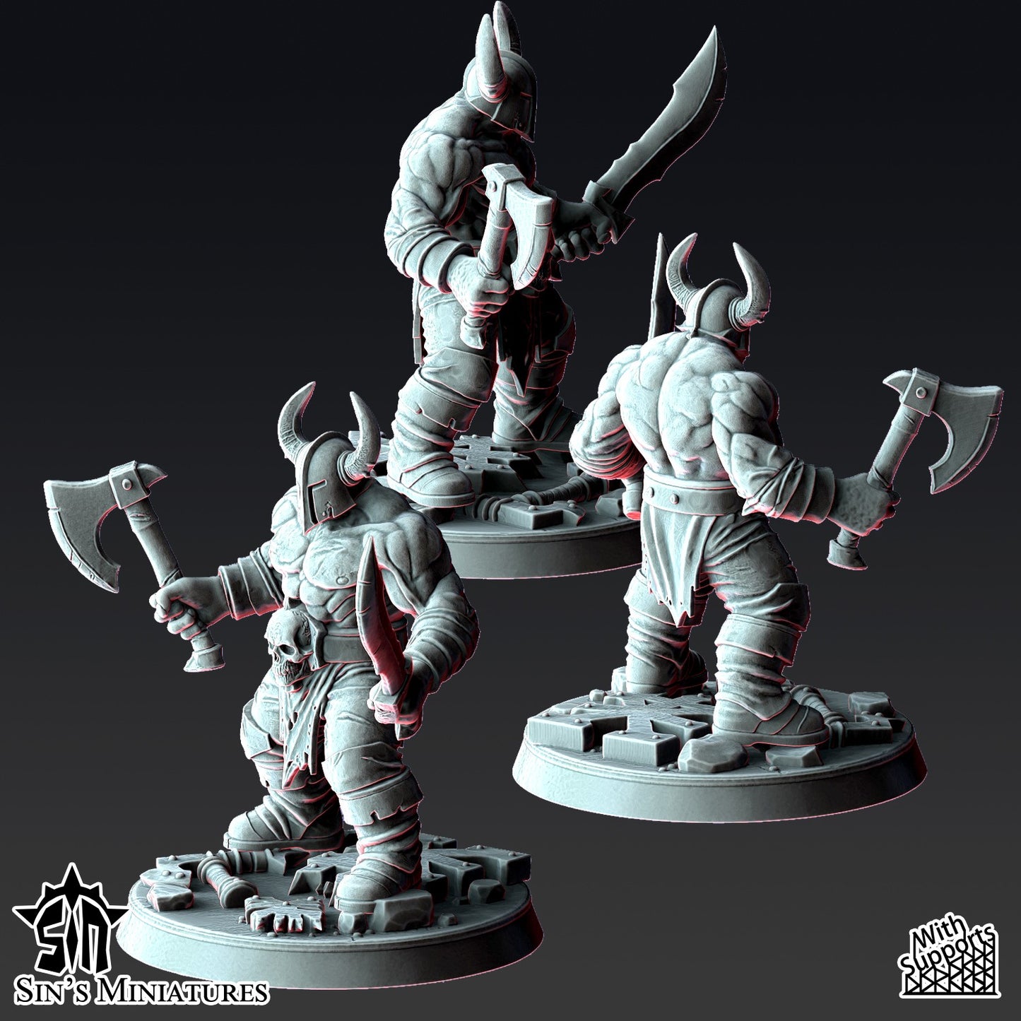 Miniatura Los Segadores de Sangre Reinos del Caos resina 32mm sin pintar - Drakholm
