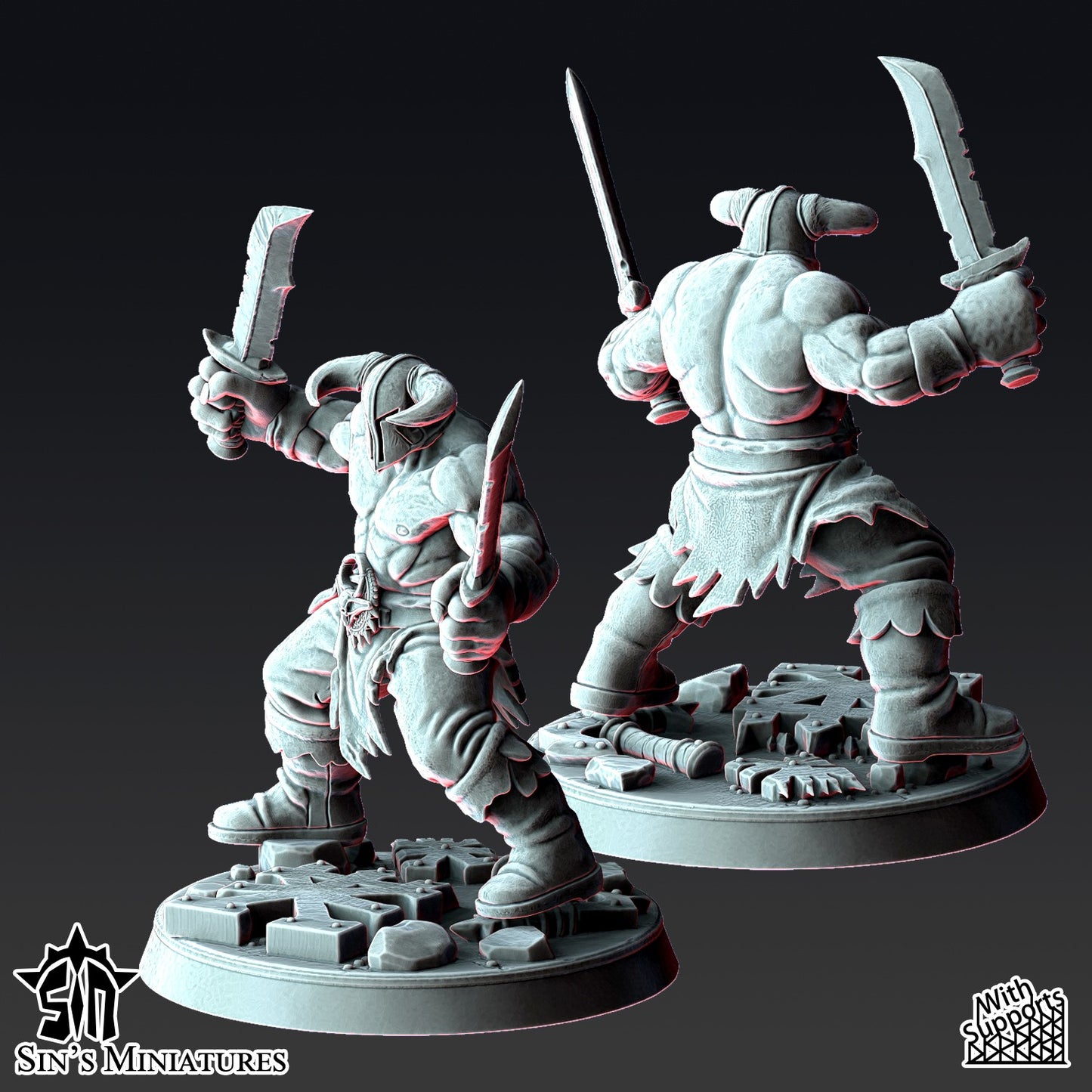 Miniatura Los Segadores de Sangre Reinos del Caos resina 32mm sin pintar - Drakholm