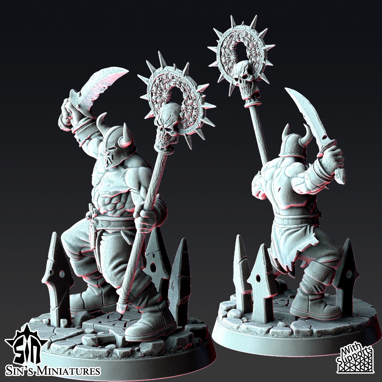 Miniatura Los Segadores de Sangre Reinos del Caos resina 32mm sin pintar - Drakholm