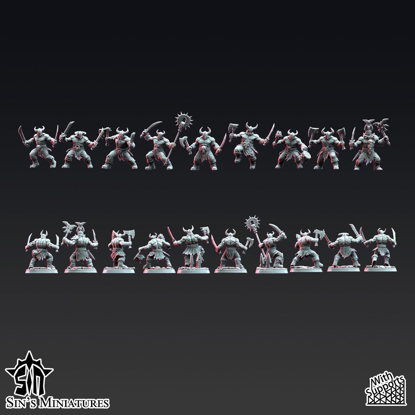 Miniatura Los Segadores de Sangre Reinos del Caos resina 32mm sin pintar - Drakholm